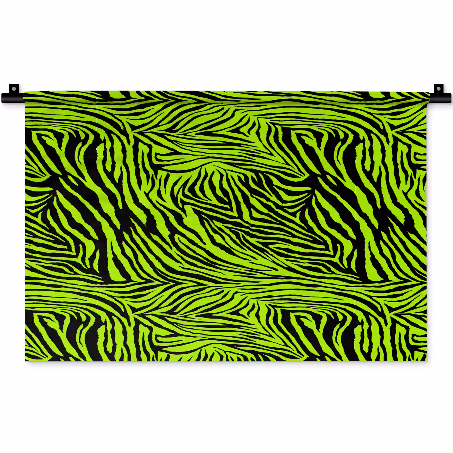 Groen - Zwart - Zebra Wandkleed katoen klein 269 -zz3d