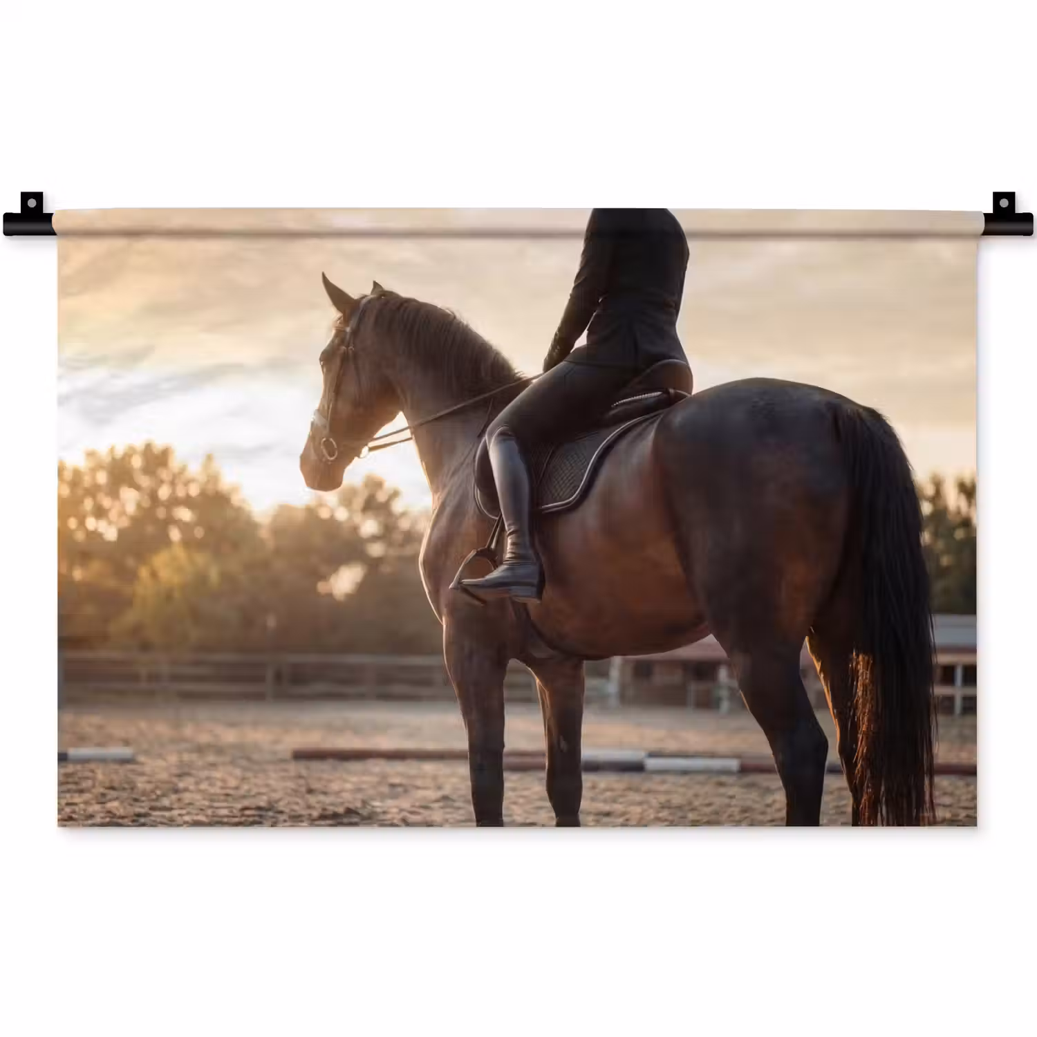 Harmonie - Ruiter - Zon Wandkleed katoen klein -zz3d