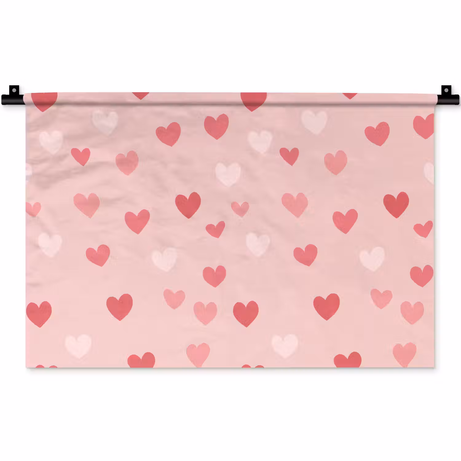 Hartjes - Patroon - Roze - Eenvoudig Wandkleed katoen klein -zz3d