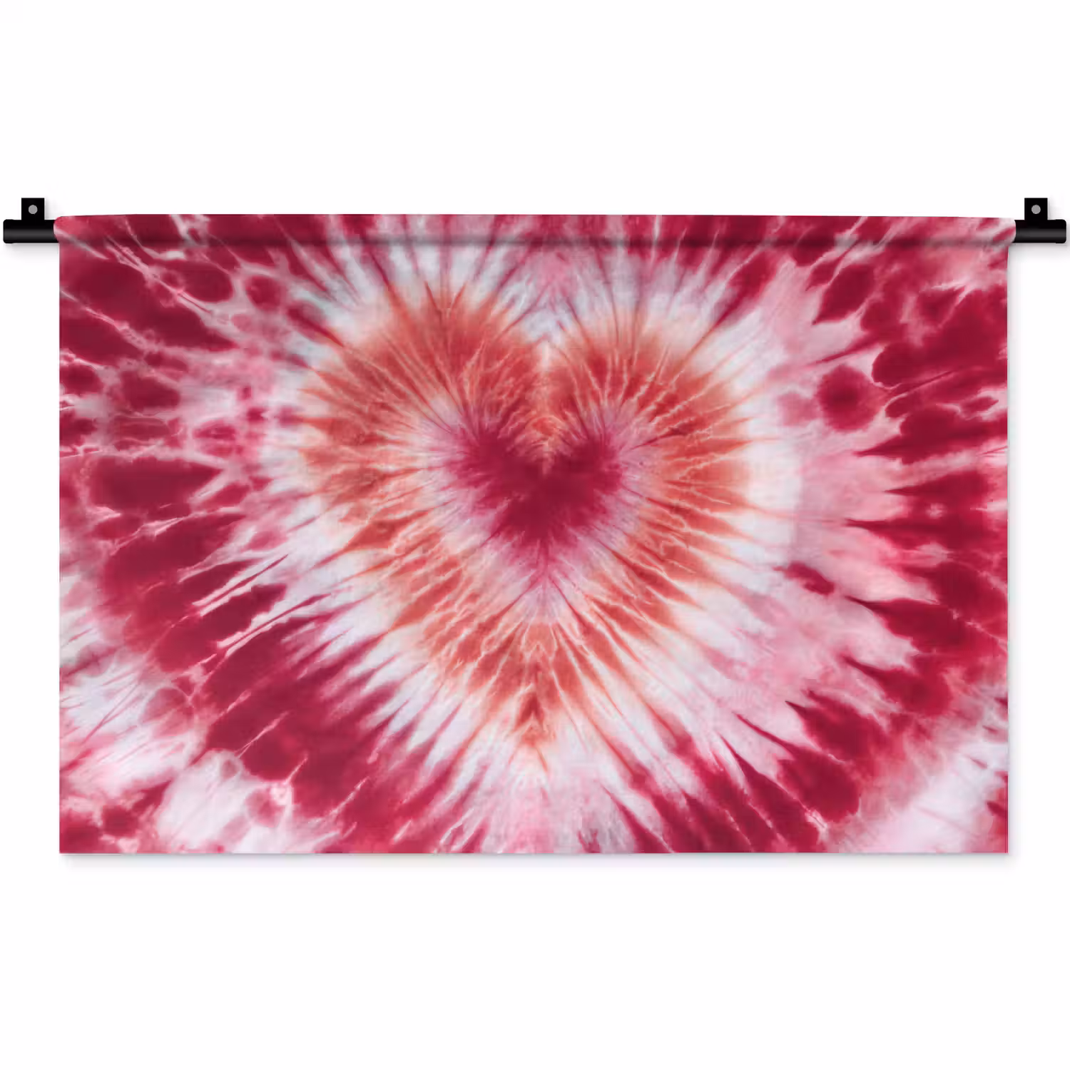 Hartvorm - Roze - Tie dye Wandkleed katoen klein -zz3d