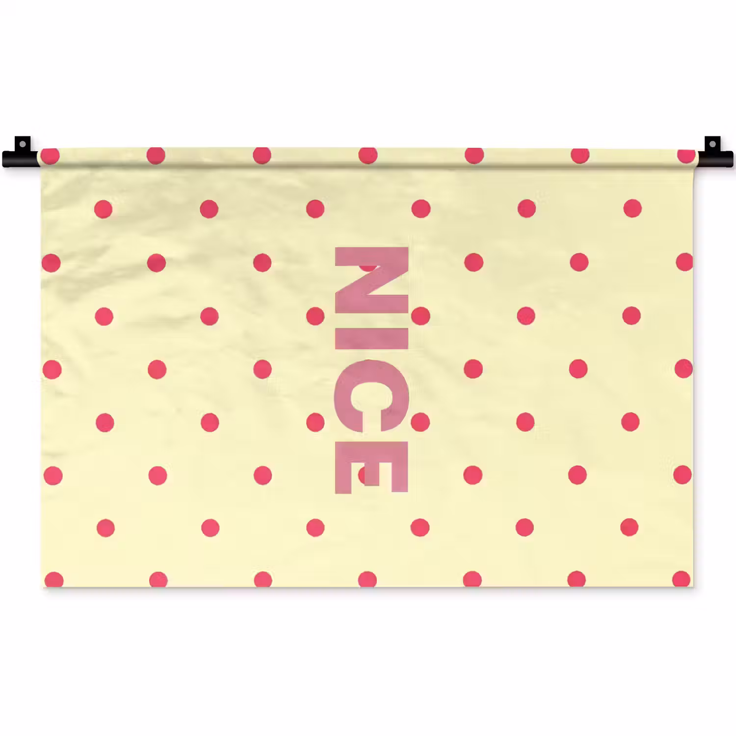 Nice - Stippen - Roze - Geel Wandkleed katoen klein -zz3d