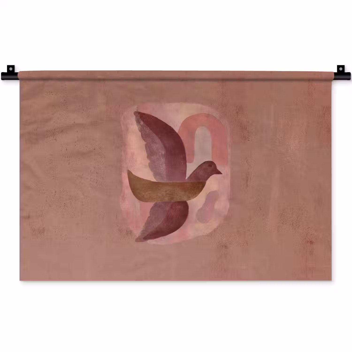 Illustratie - Vogels - Abstract - Roze Wandkleed katoen klein -zz3d