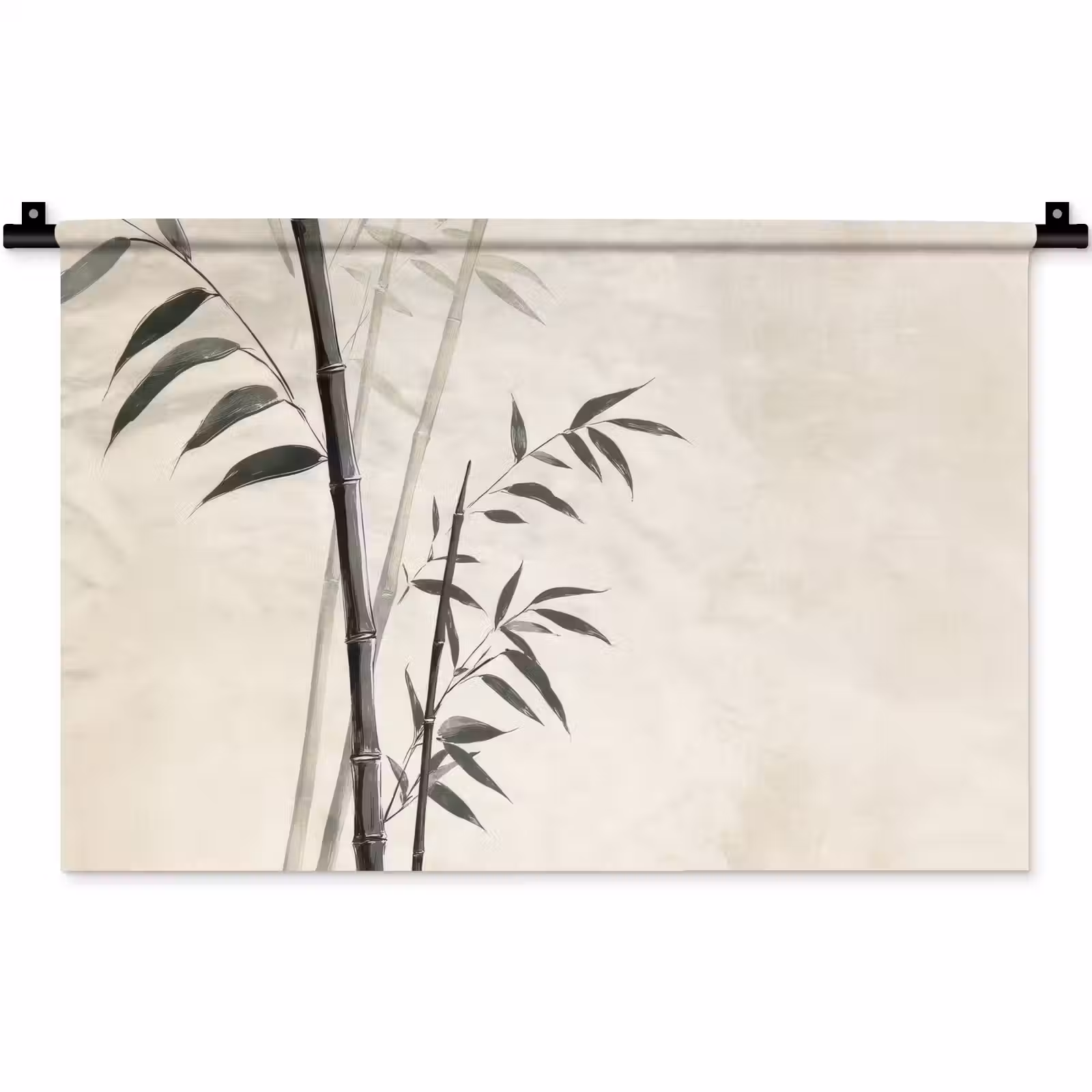 Japandi - Bamboe - Beige Wandkleed katoen klein -zz3d