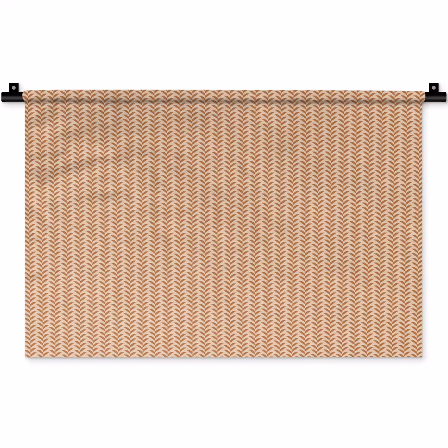 Plaid - Patroon - Bladvorm - Bruin Wandkleed katoen klein 269 -zz3d