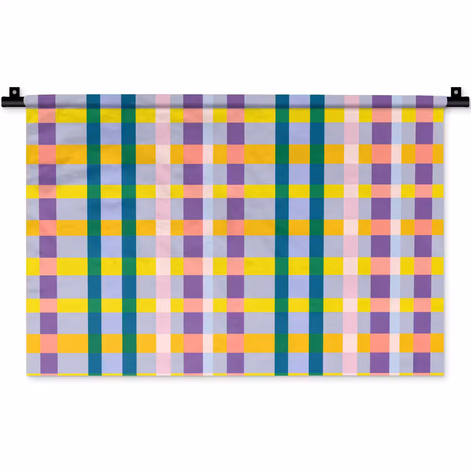 Ruit - Patroon - Kleurrijk Wandkleed katoen klein 269 -zz3d
