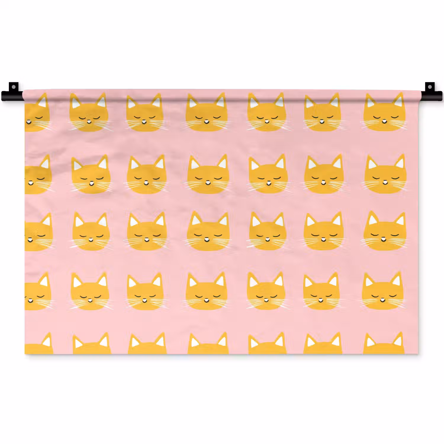 Katten - Patroon - Roze Wandkleed katoen klein 269 -zz3d