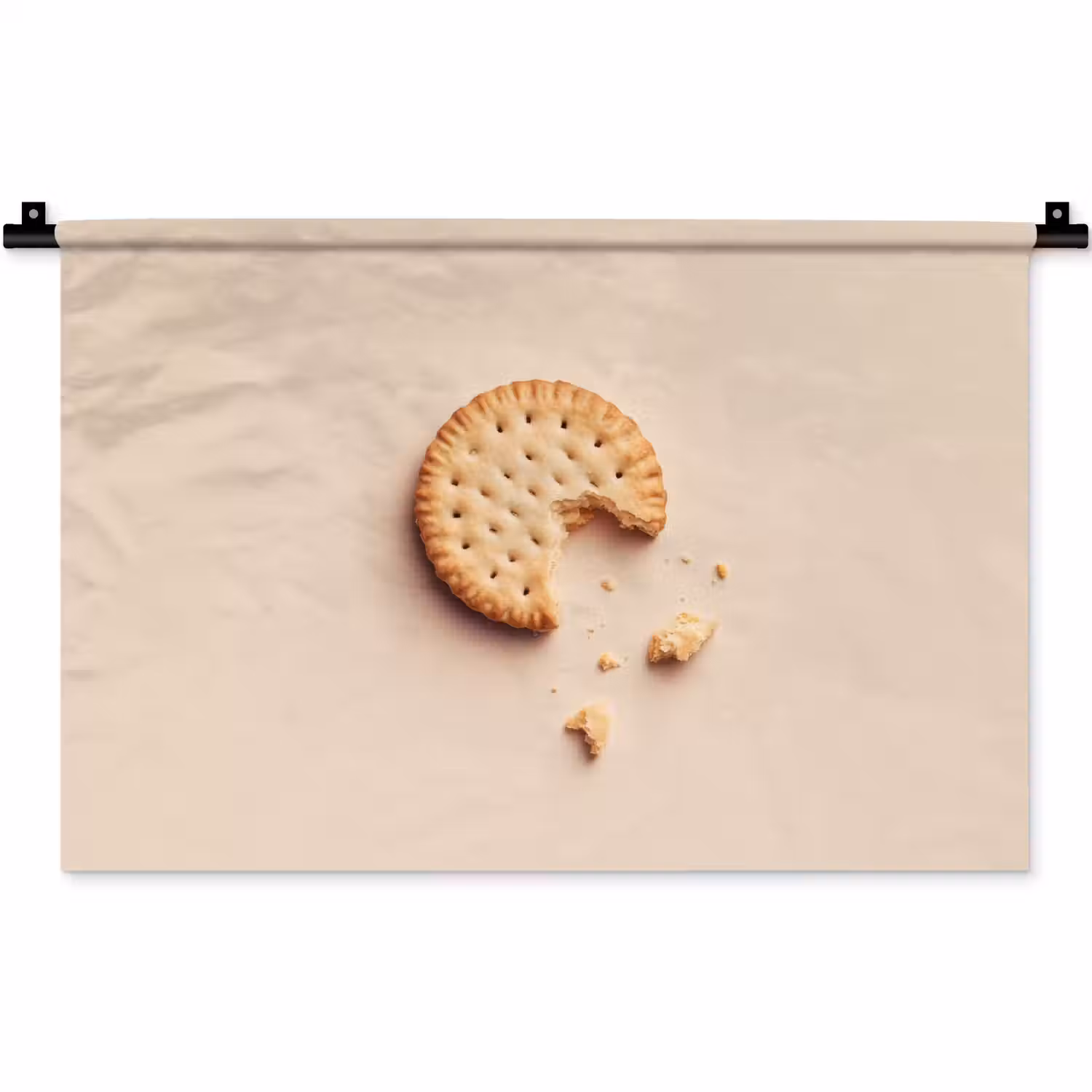 Koekje - Kruimels - beige Wandkleed katoen klein -zz3d