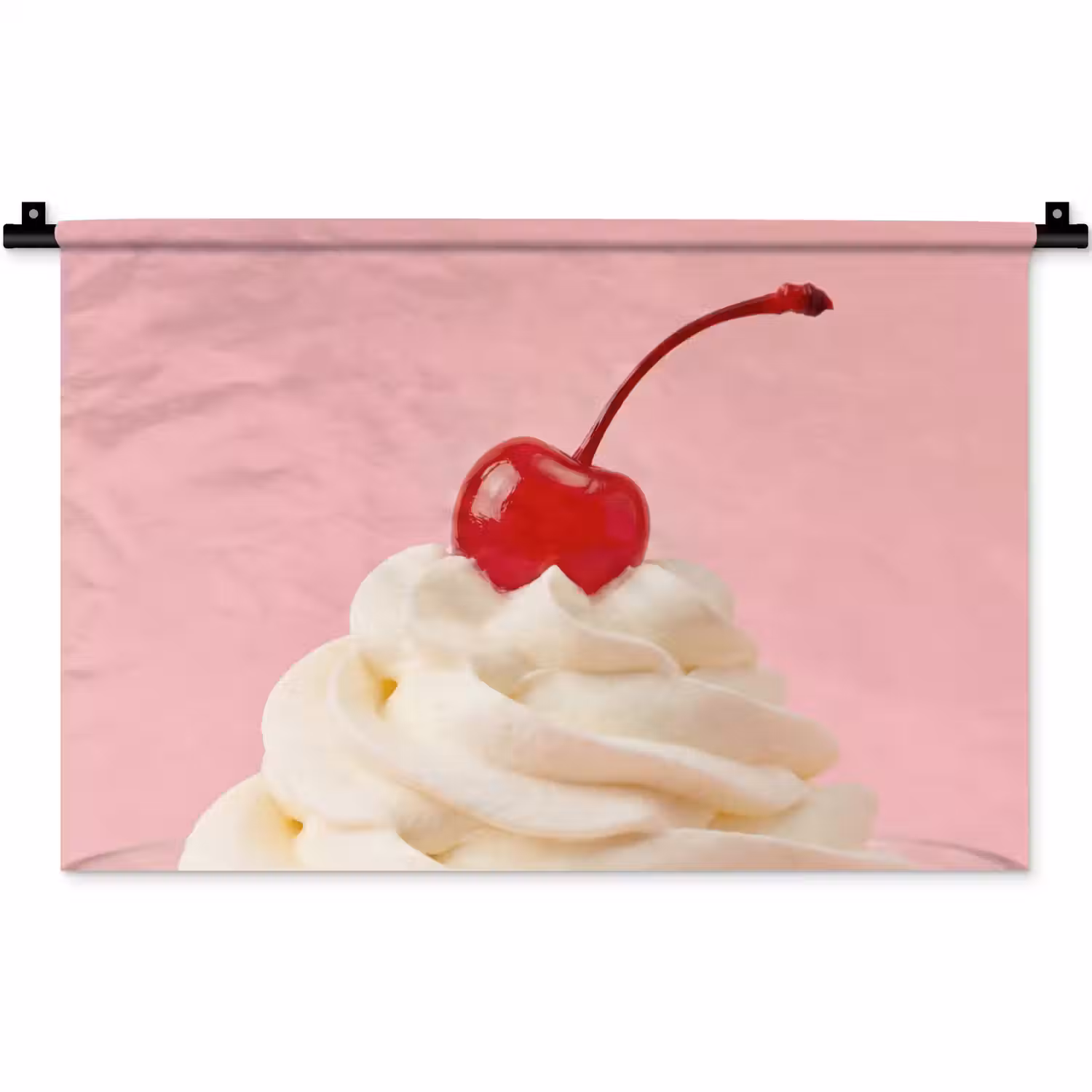 Kers - Slagroom - Roze Wandkleed katoen klein -zz3d