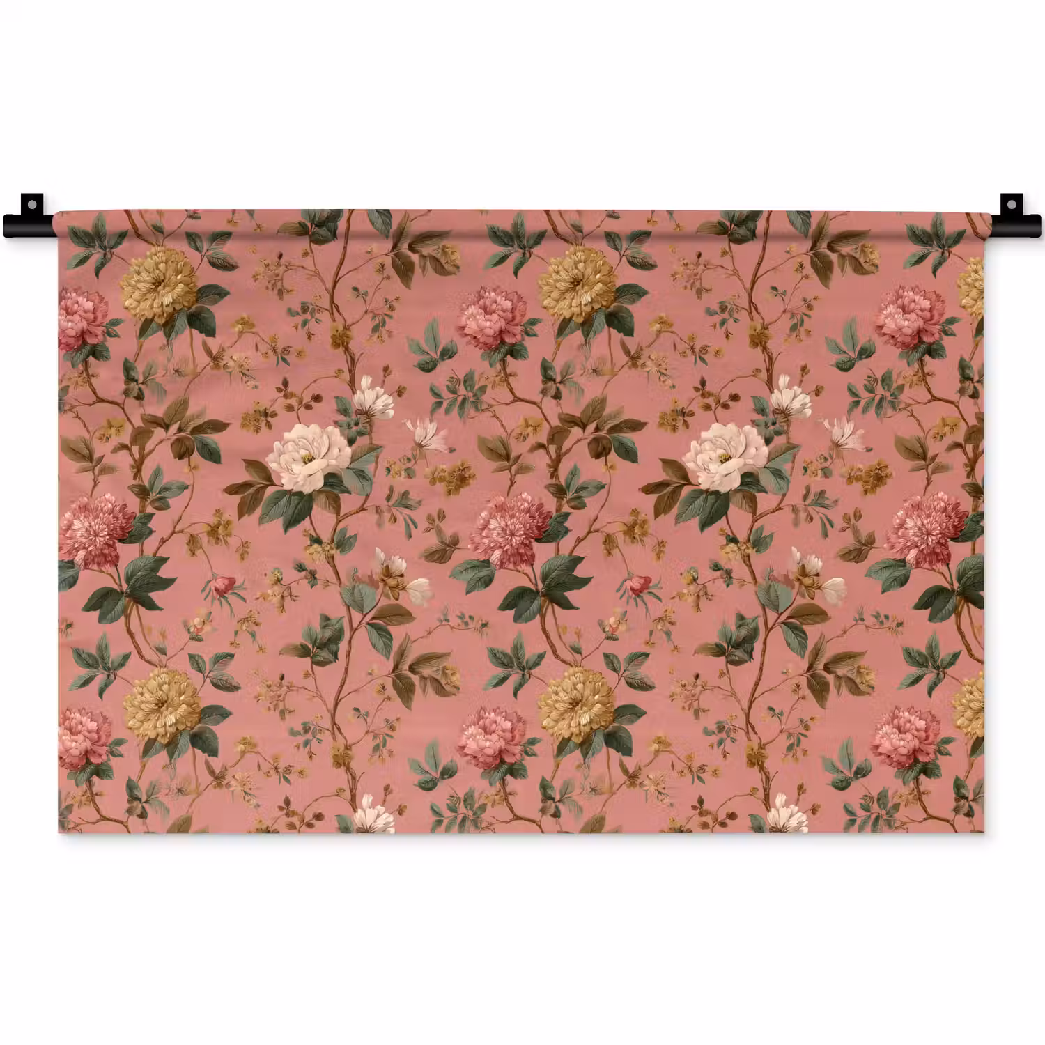 Klassiek - Botanisch - Roze Wandkleed katoen klein 269 -zz3d