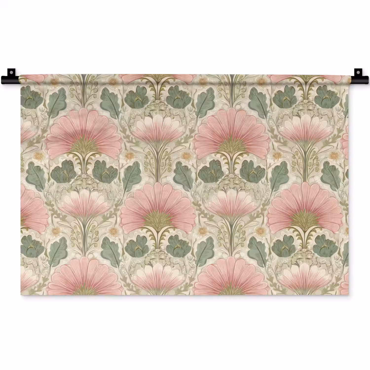 Klassiek - Patroon - Roze Wandkleed katoen klein 269 -zz3d