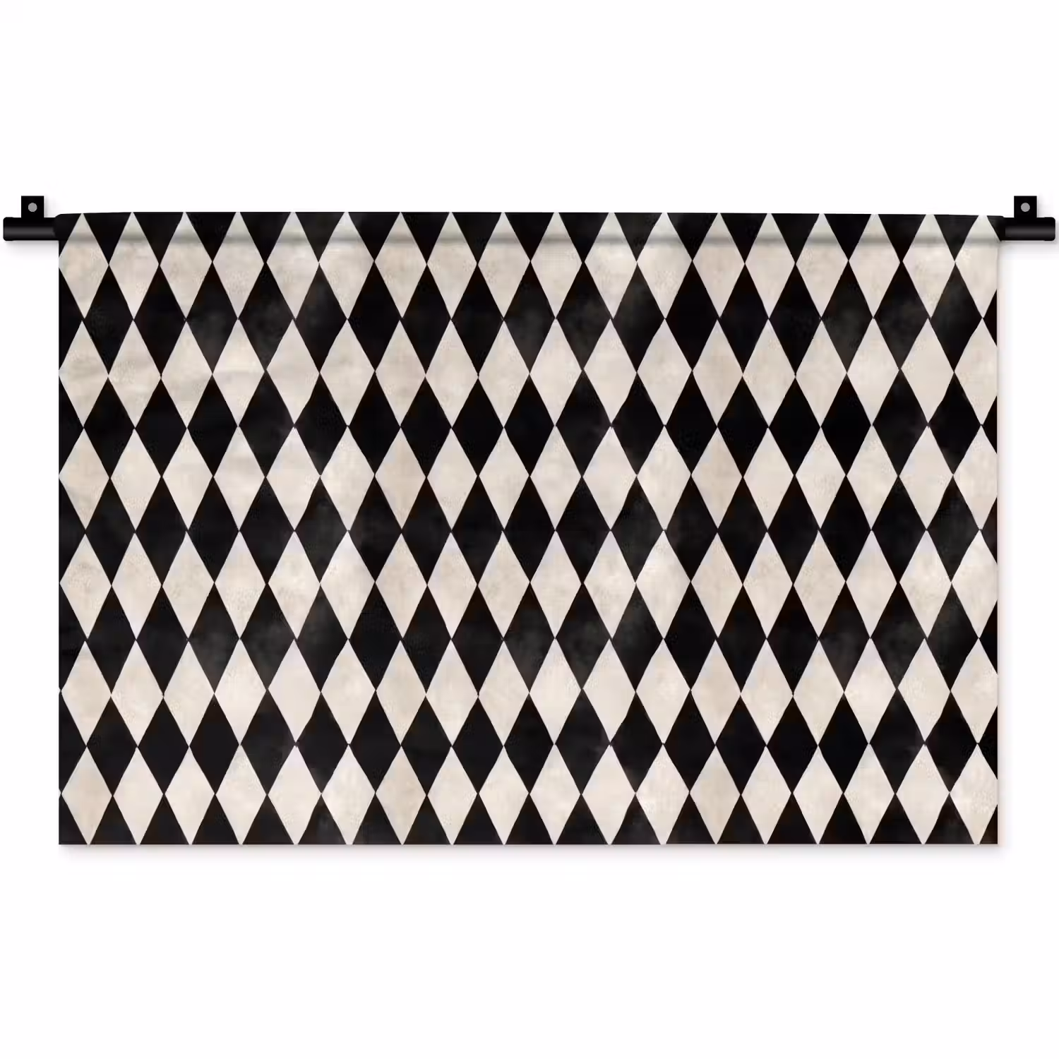 Klassiek - Patroon - Zwart Wandkleed katoen klein 269 -zz3d
