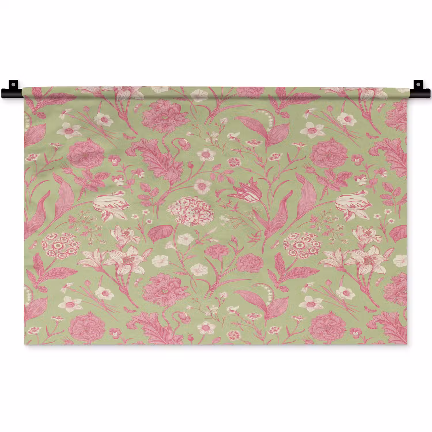 Classic - Pink - Mint Wandkleed katoen klein 269 -zz3d