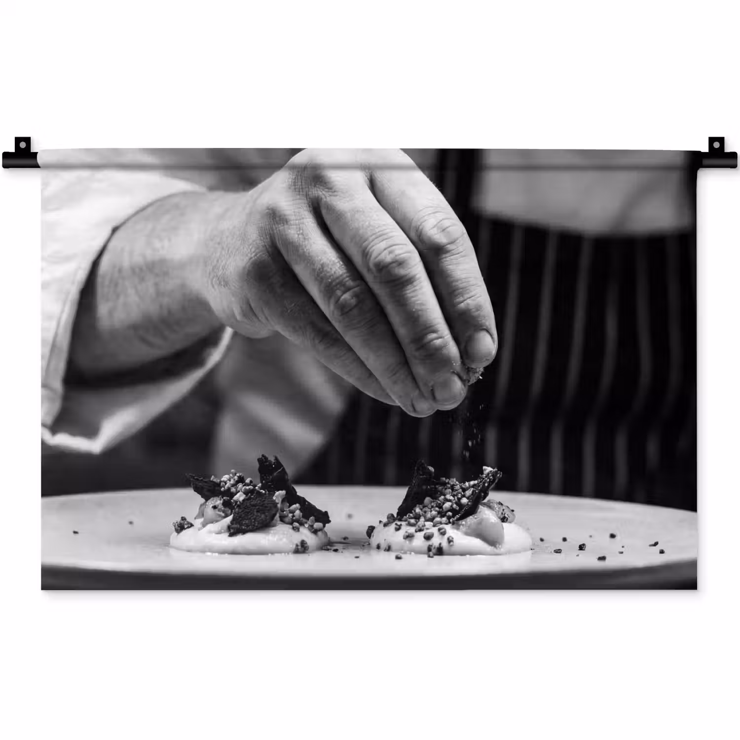 Chef - Garnering - Gerecht Wandkleed katoen klein -zz3d