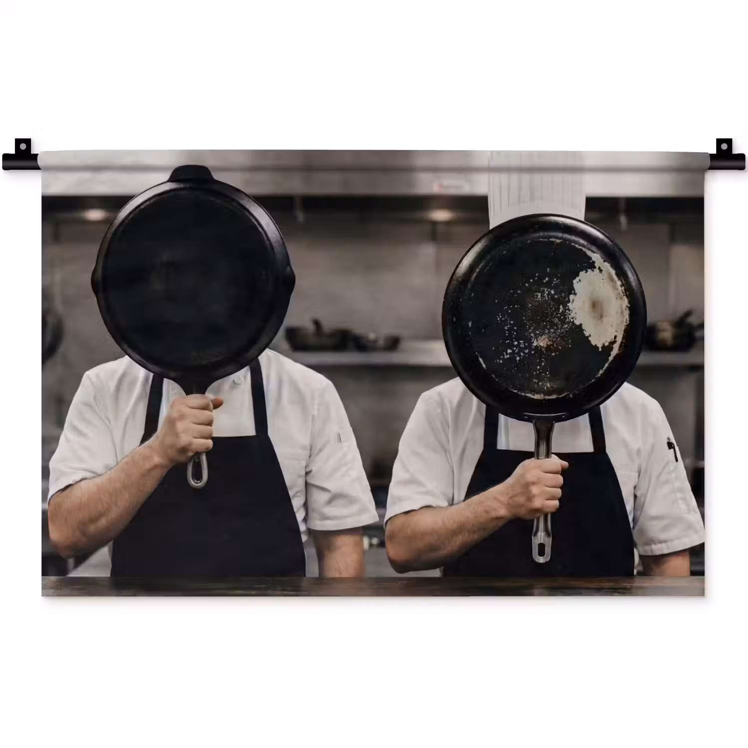Koks - Koekenpannen - Keuken Wandkleed katoen klein -zz3d
