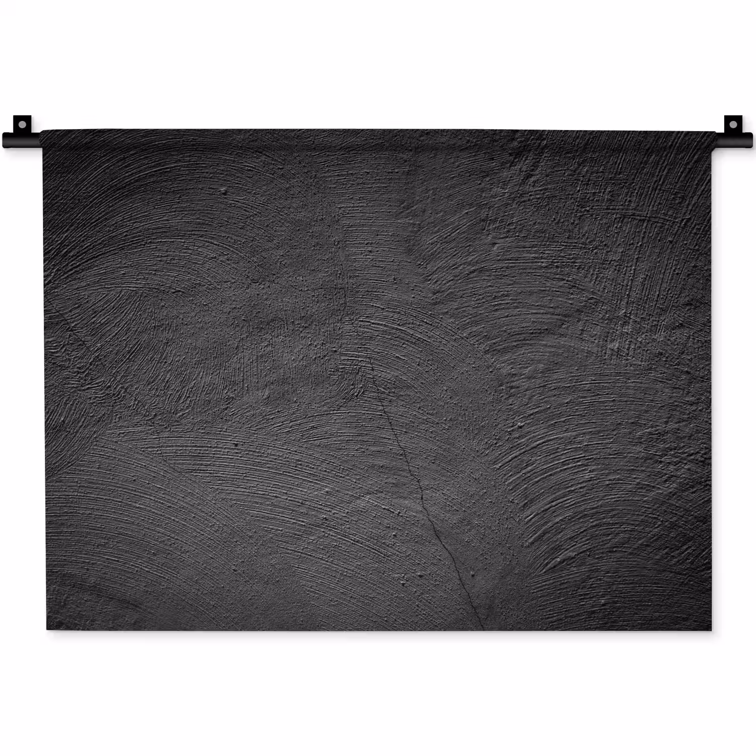 Beton print - Industrieel - Zwart Wandkleed katoen klein -zz3d