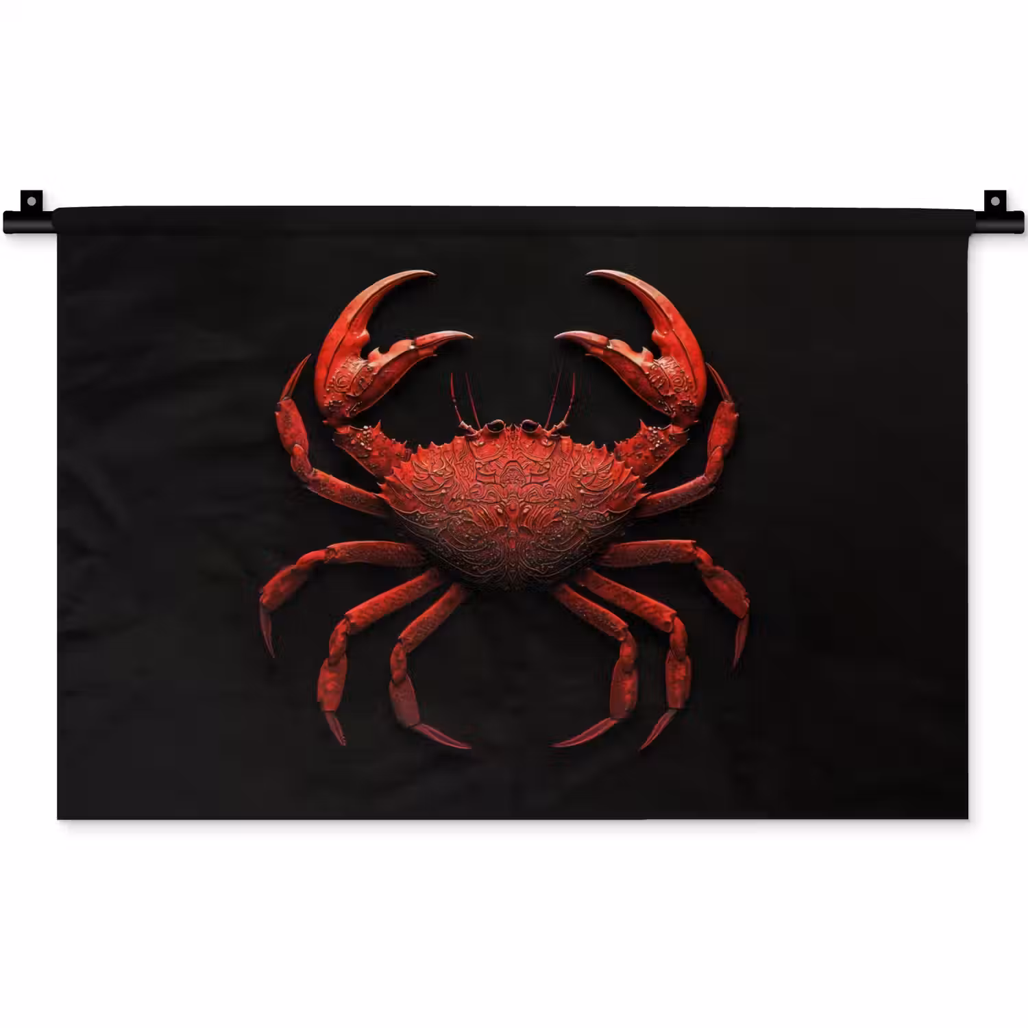 Krab - Rood - Vissen - Schaaldieren Wandkleed katoen klein -zz3d