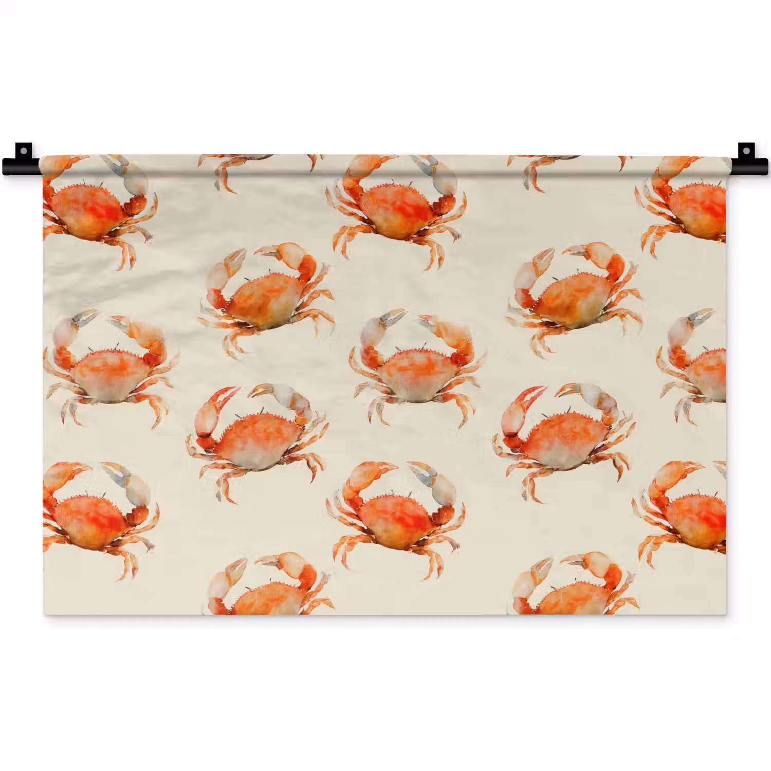 Krabben - Patroon - Oranje Wandkleed katoen klein 269 -zz3d