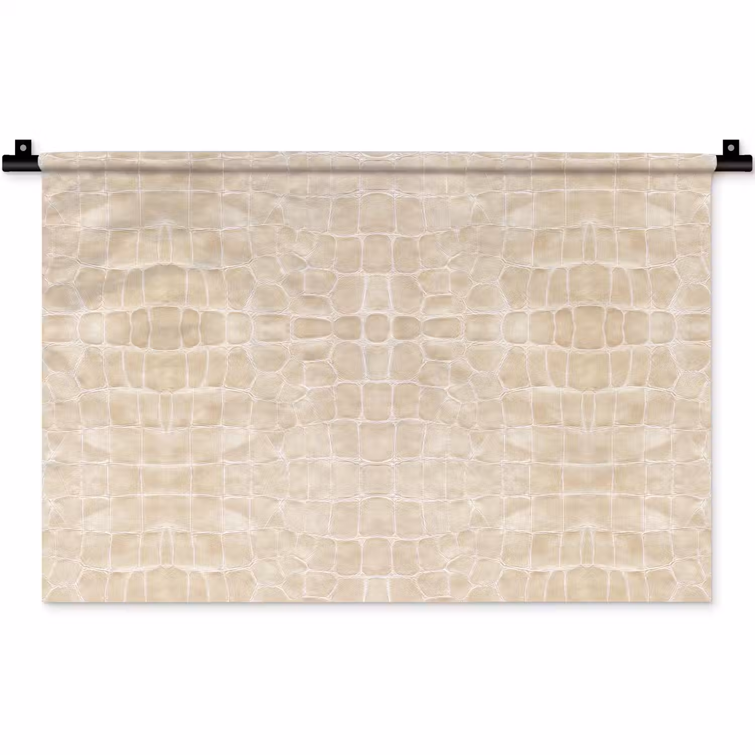 Krokodil - Leer - Beige Wandkleed katoen klein 269 -zz3d