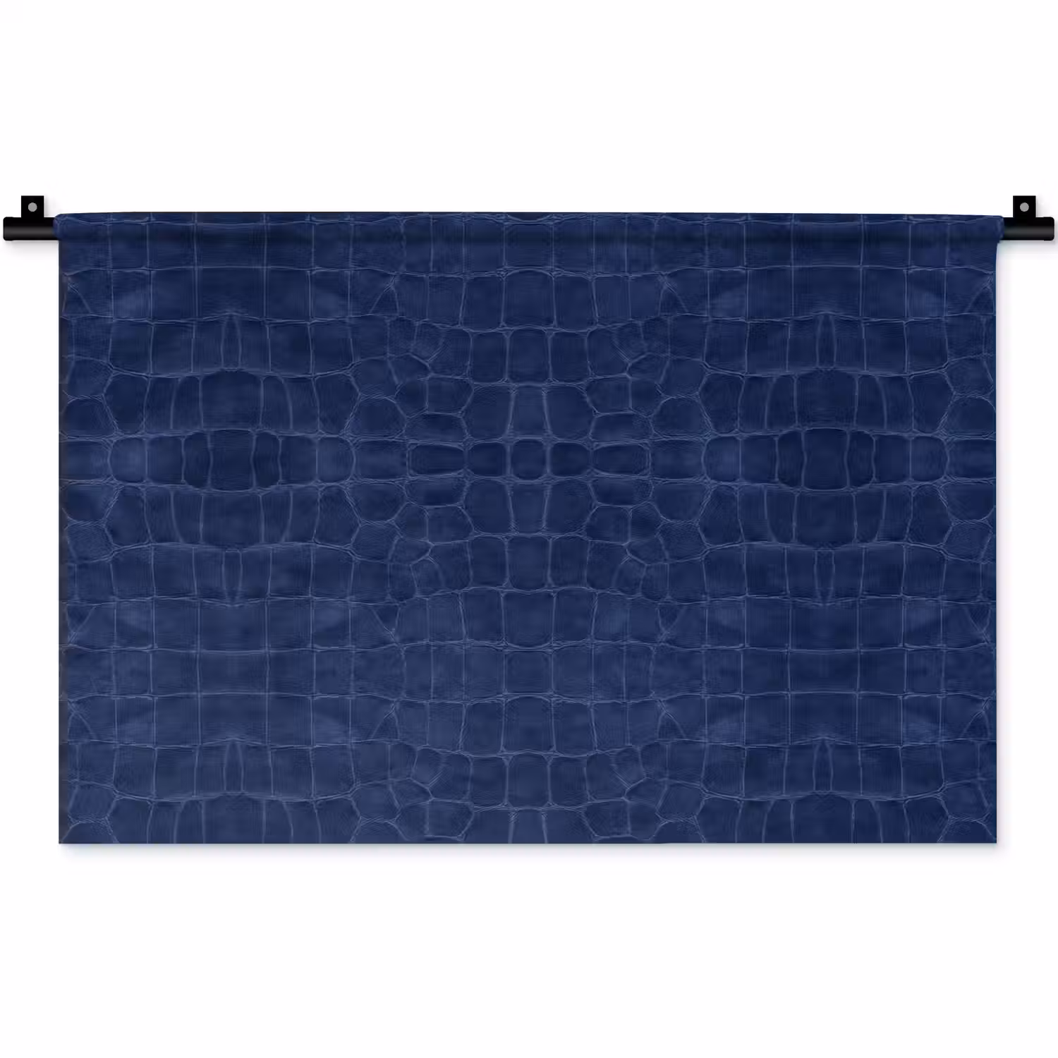Krokodil - Leer - Blauw Wandkleed katoen klein 269 -zz3d