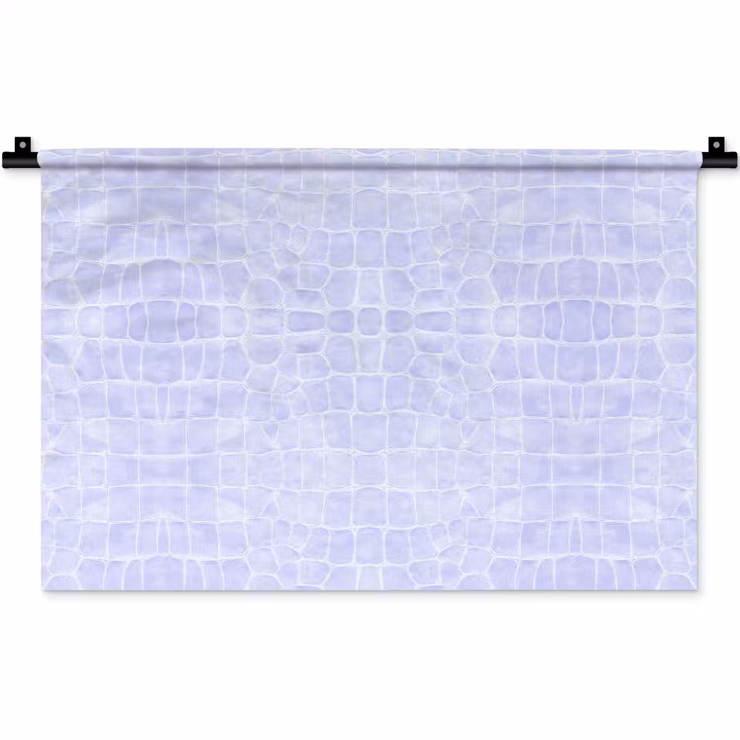 Krokodil - Leer - Pastel - Blauw Wandkleed katoen klein 269 -zz3d