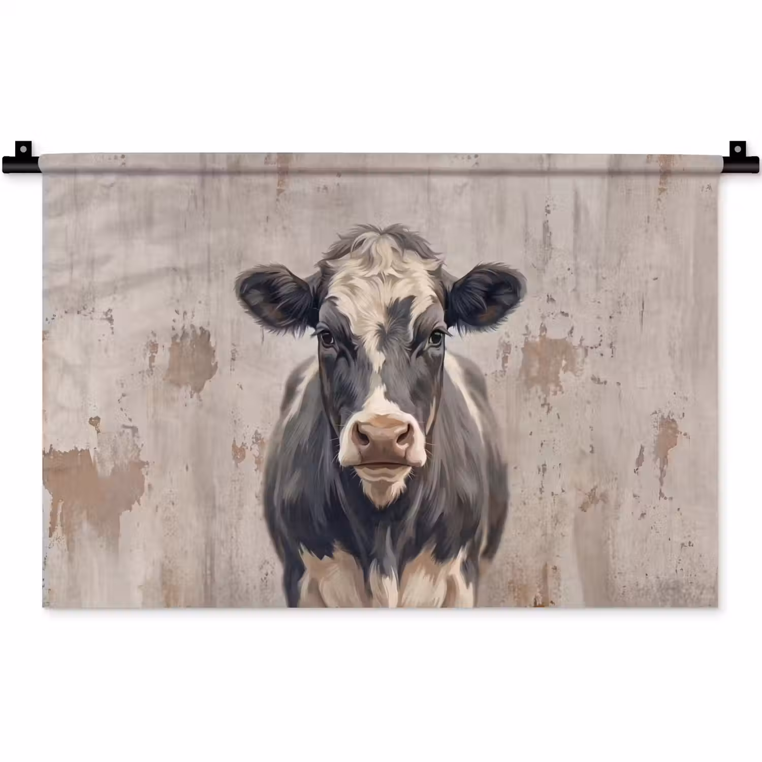 Koe - Portret - Dieren - Modern Wandkleed katoen klein -zz3d