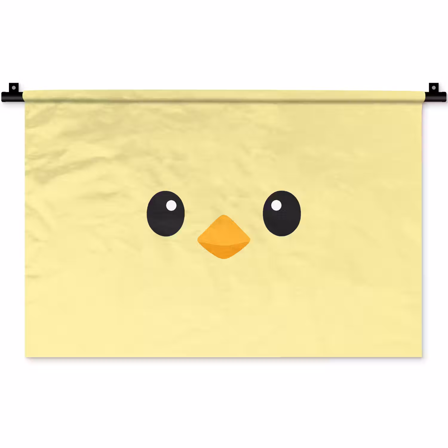 Kuiken - Vrolijk - Geel - Minimalistisch Wandkleed katoen klein -zz3d