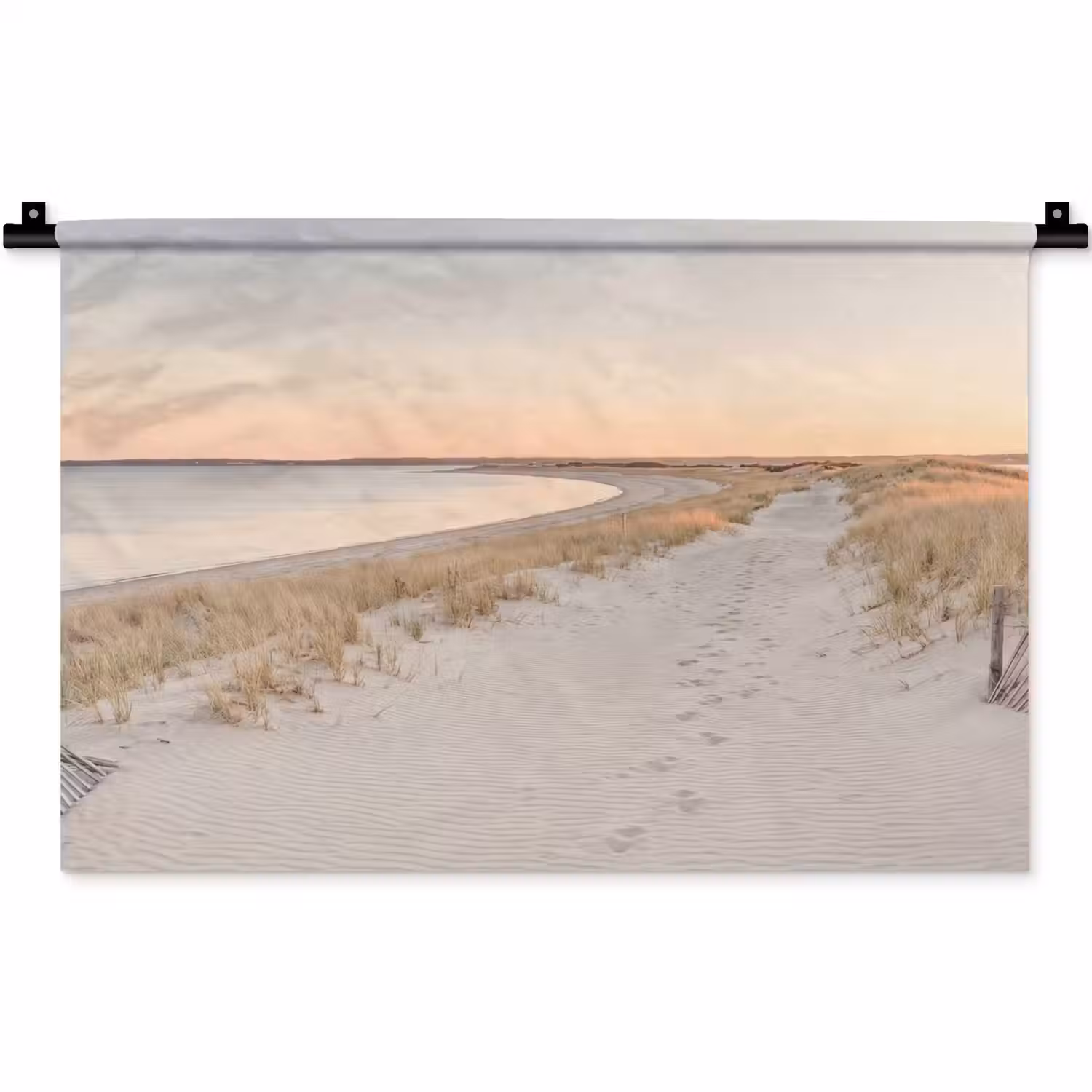 Kustlijn - Horizon - Hek Wandkleed katoen klein -zz3d
