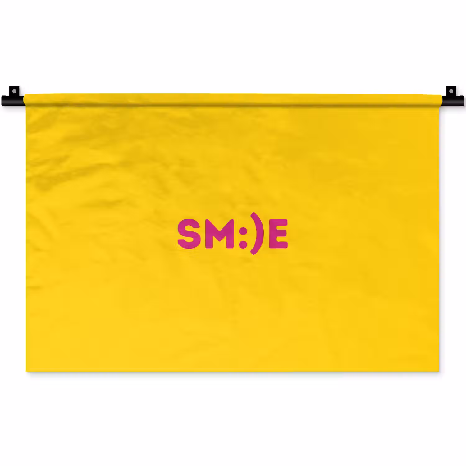 Smile - Roze - Geel Wandkleed katoen klein -zz3d
