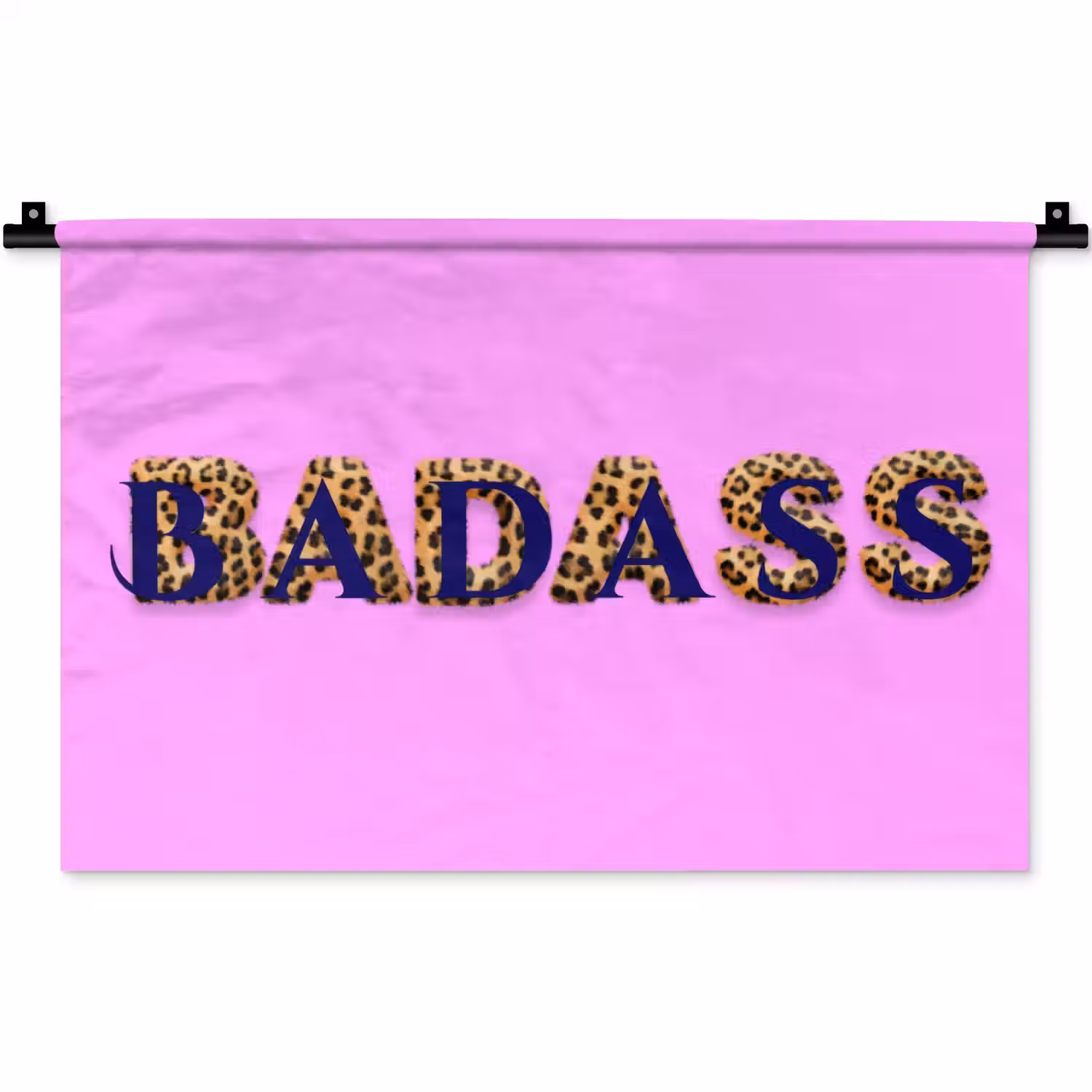 Felroze - Badass - Panterprint - Schaduw Wandkleed katoen klein -zz3d