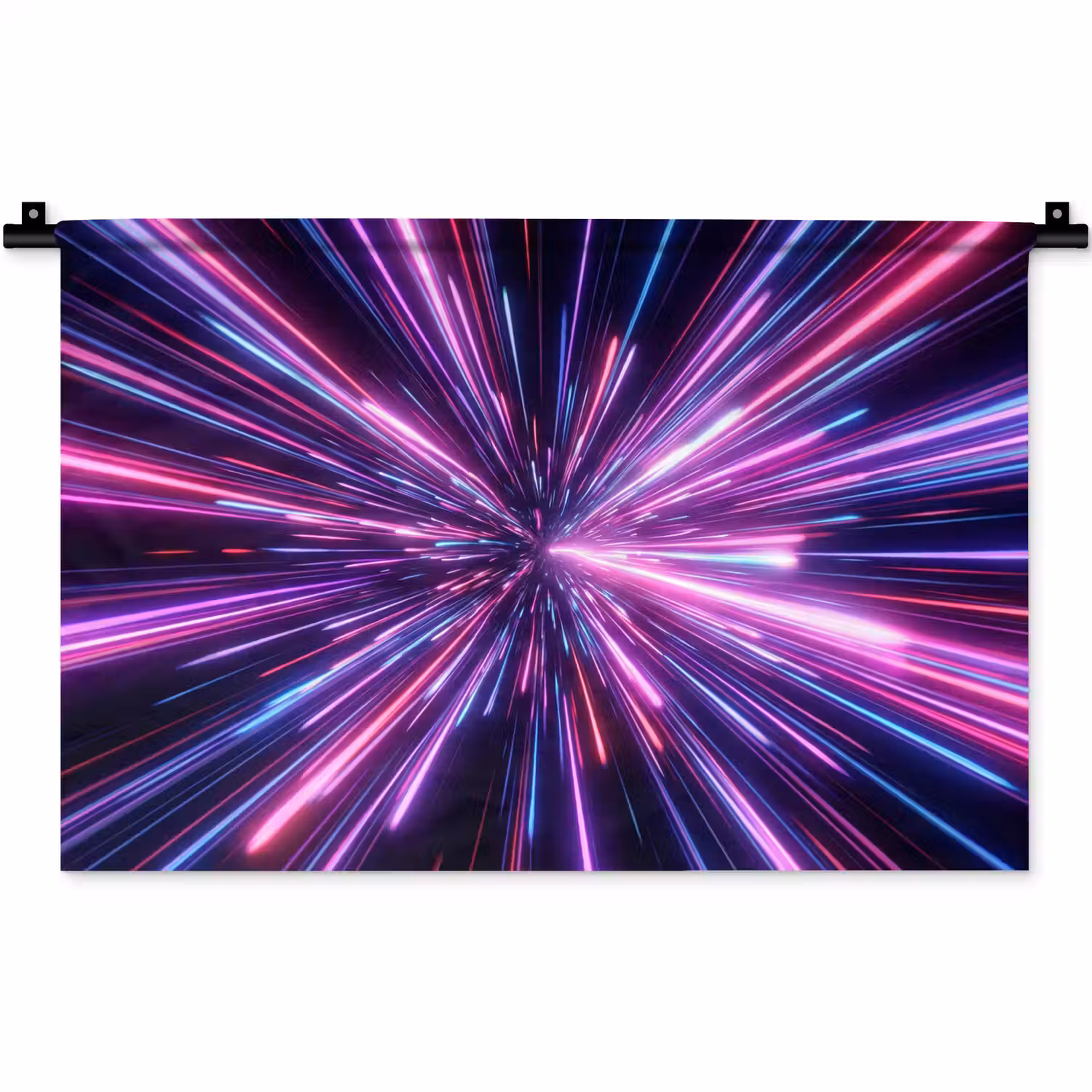 Lichtsnelheid - Ruimte - Roze - Paars Wandkleed katoen klein -zz3d