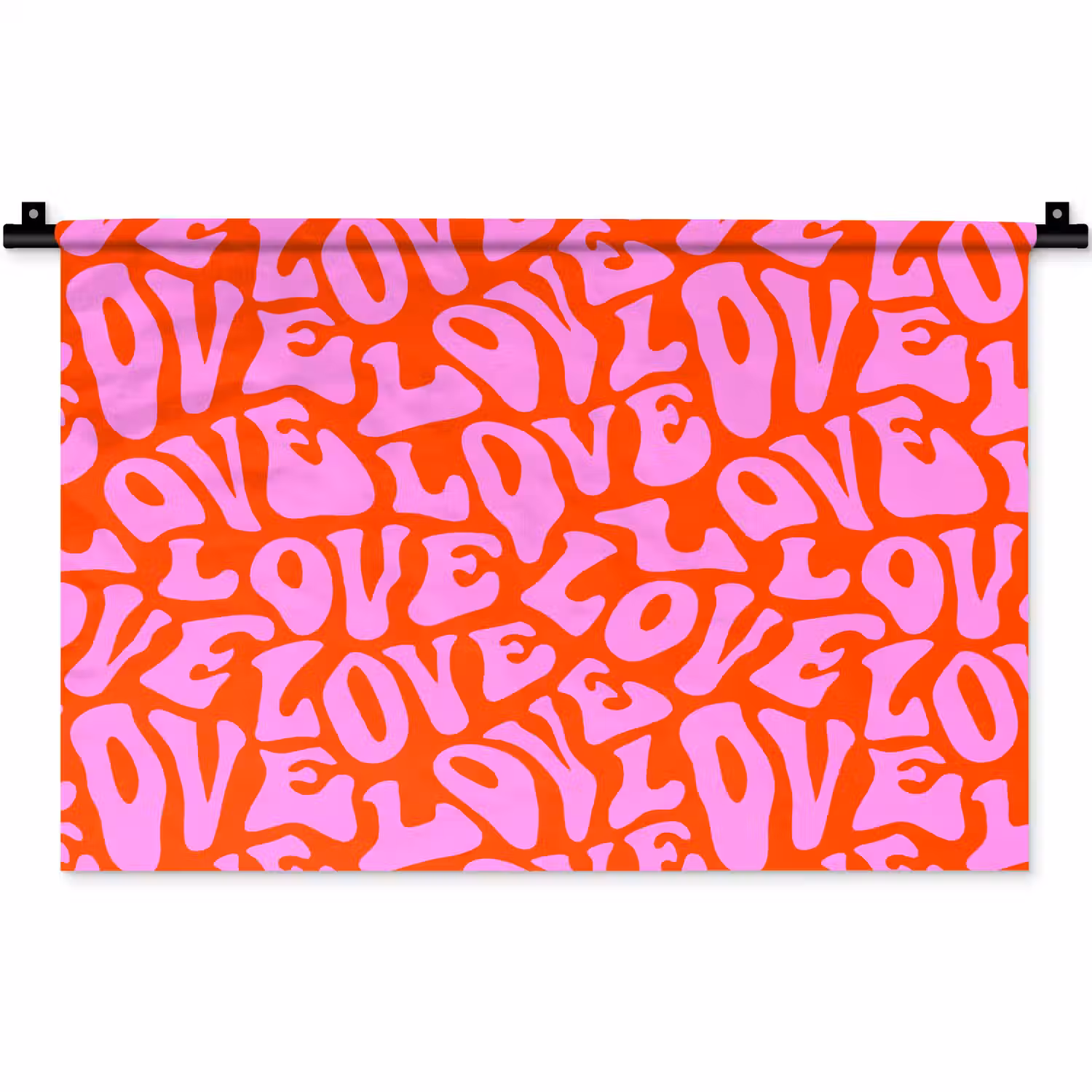 Love - Roze - Valentijn - Rood Wandkleed katoen klein 269 -zz3d
