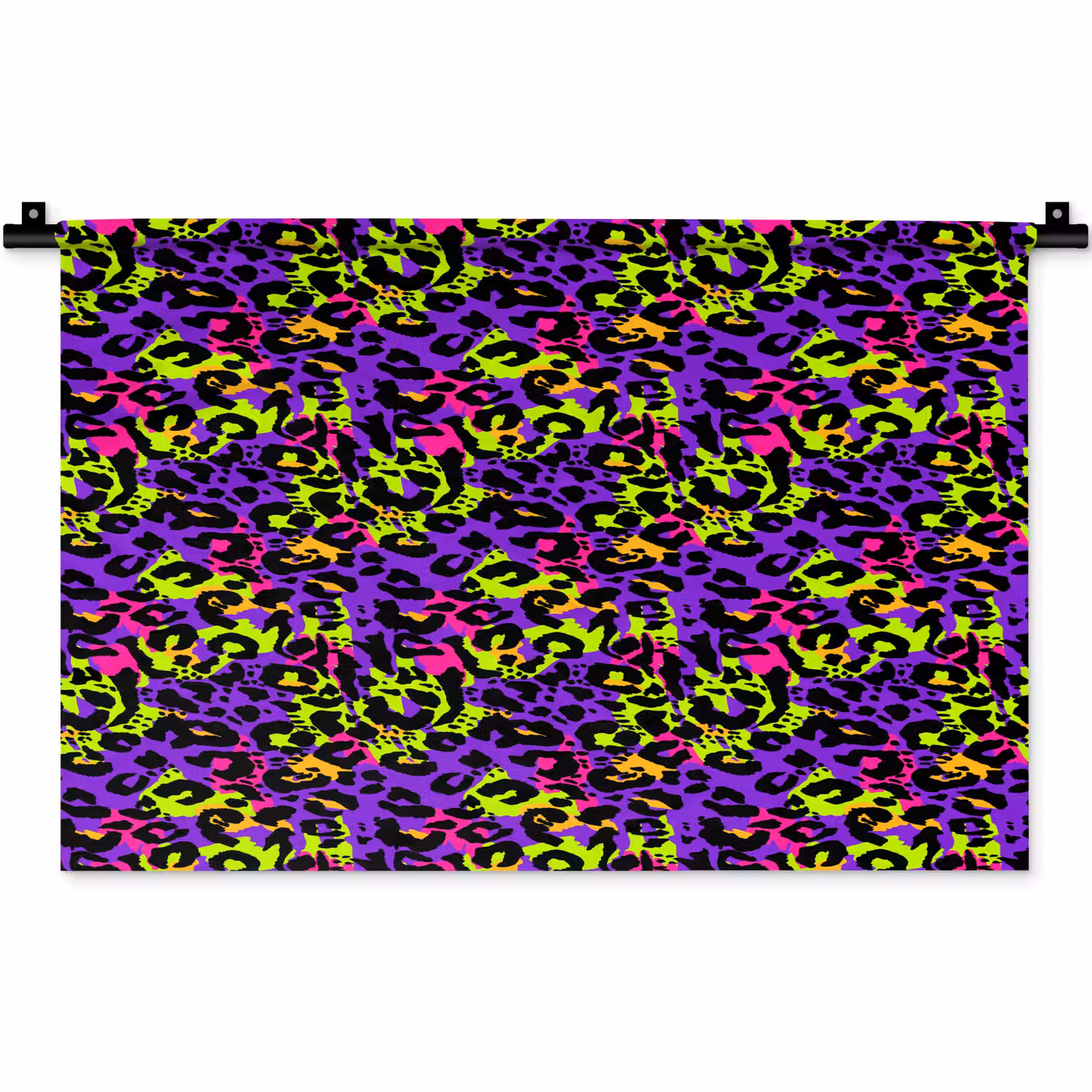 Paars - Neon - Dieren - Panter Wandkleed katoen klein 269 -zz3d