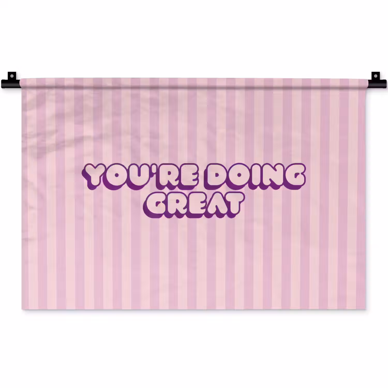 Paars - Strepen - You're doing great - Schaduw Wandkleed katoen klein -zz3d