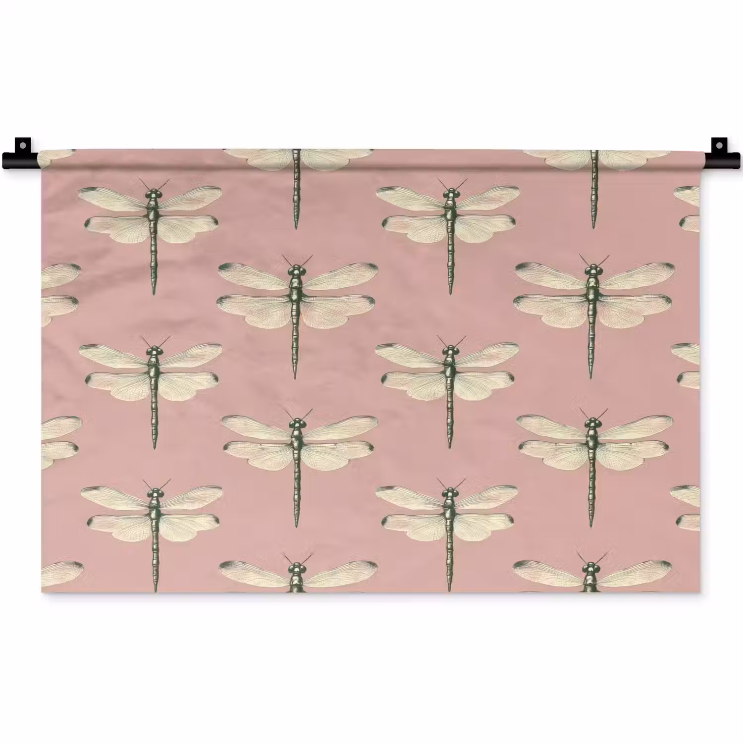 Lillibellen - Patroon - Roze Wandkleed katoen klein 269 -zz3d