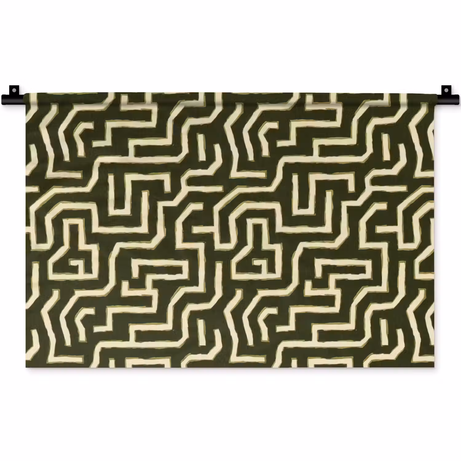 Lijnen - Abstract - Groen Wandkleed katoen klein 269 -zz3d