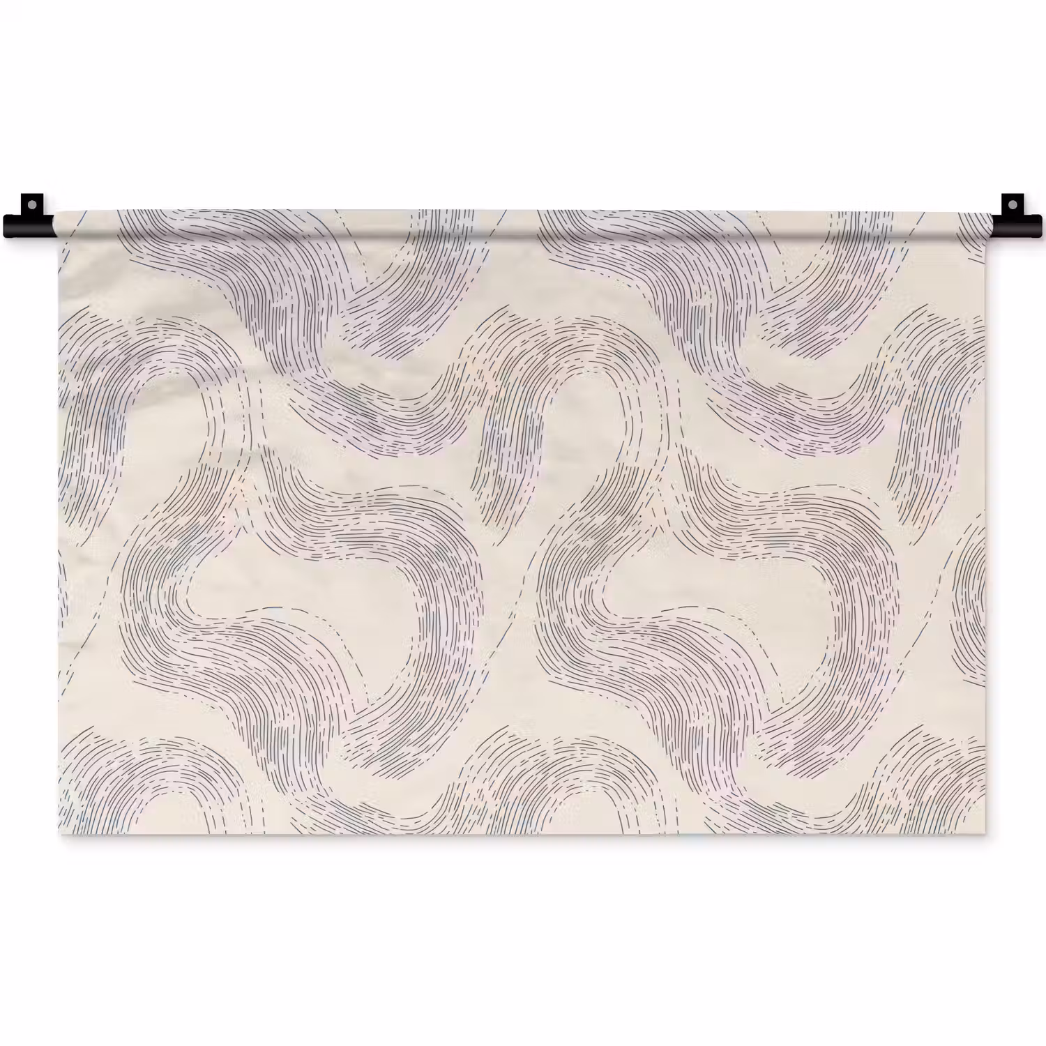 Lijnen - Patroon - Beige - Minimalistisch Wandkleed katoen klein 269 -zz3d
