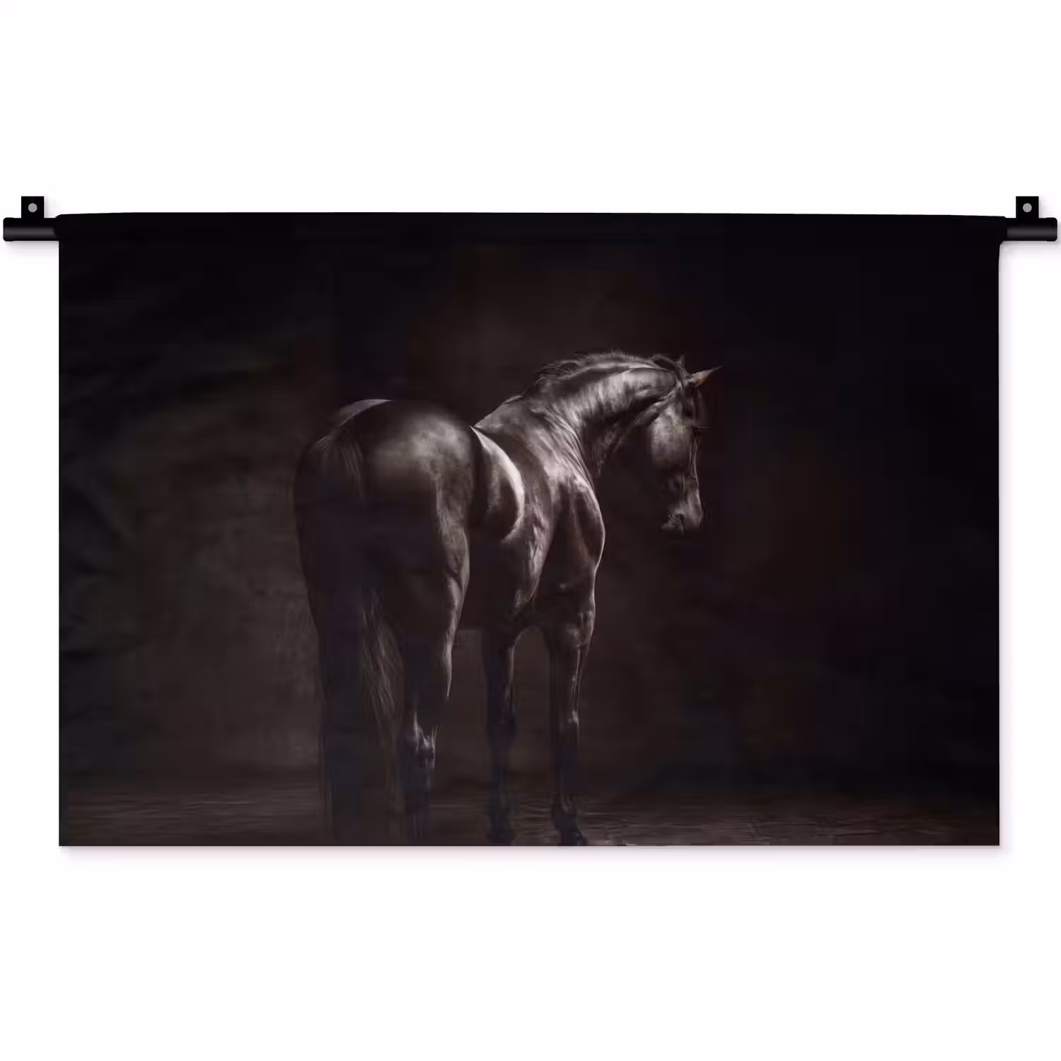 Krachtig - Paard - Donker Wandkleed katoen klein -zz3d