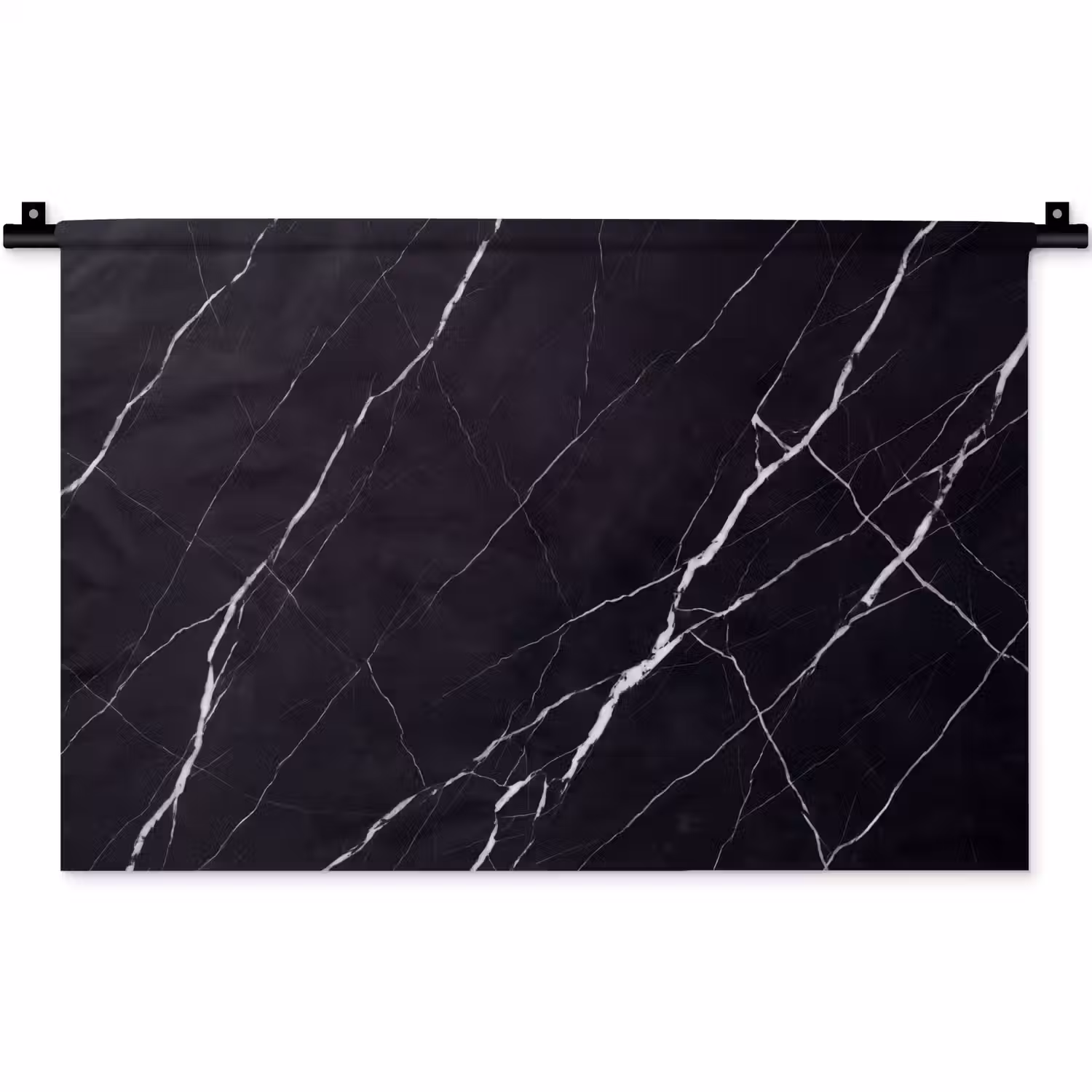 Marmer - Patroon - Abstract - Modern - Zwart Wandkleed katoen klein -zz3d