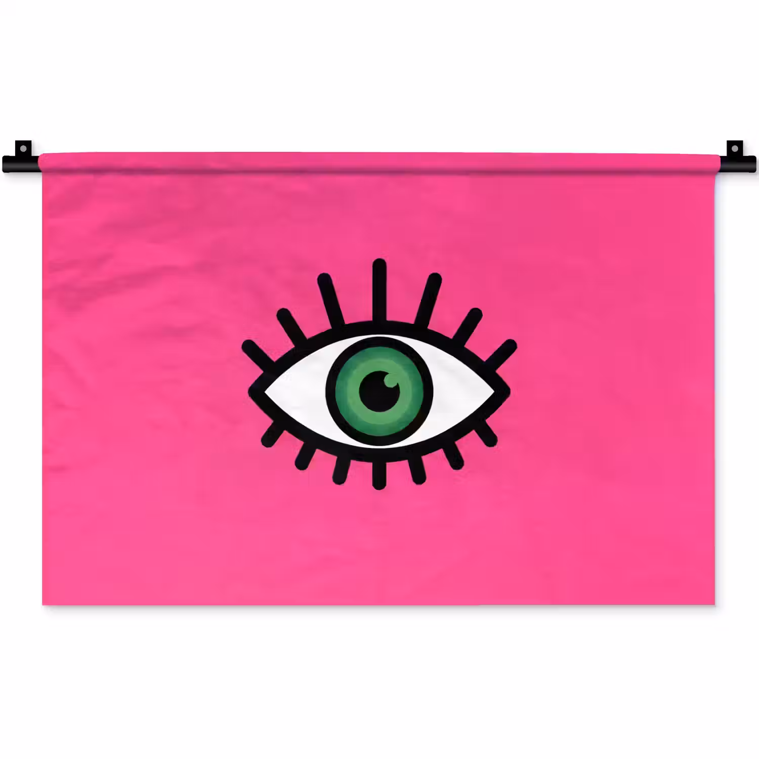 Minimalistisch - Oog - Roze Wandkleed katoen klein -zz3d