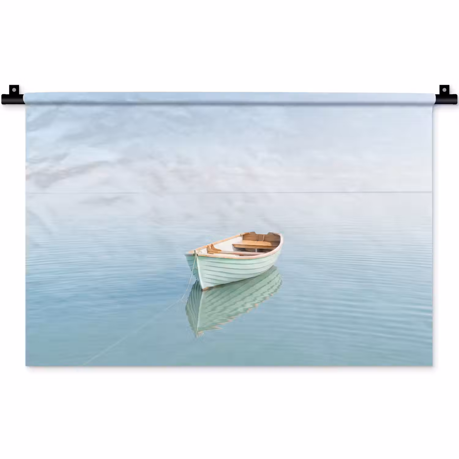 Minimalistisch - Boot - Zee Wandkleed katoen klein -zz3d