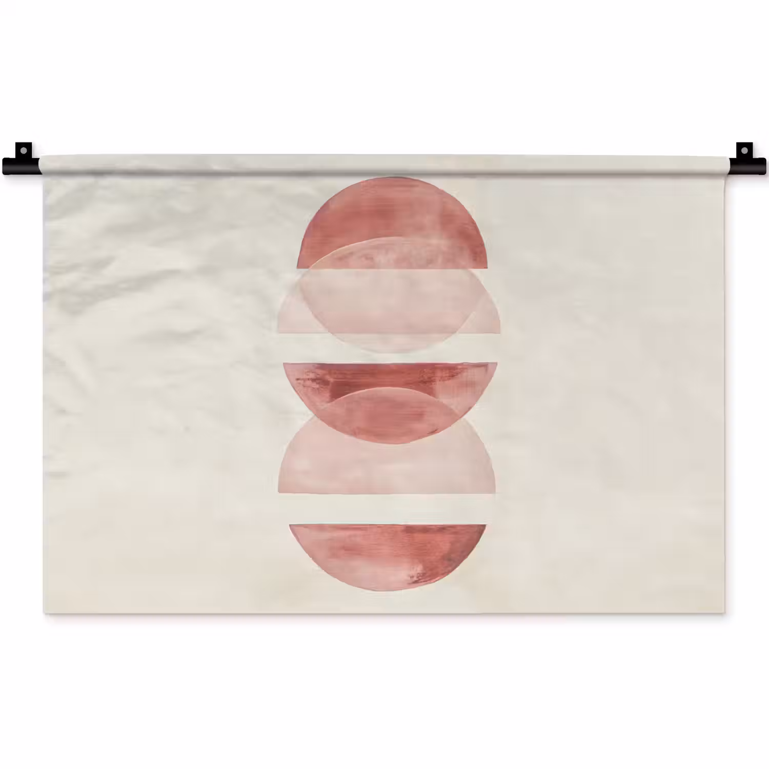 Minimalistisch - Cirkels - Roze Wandkleed katoen klein -zz3d