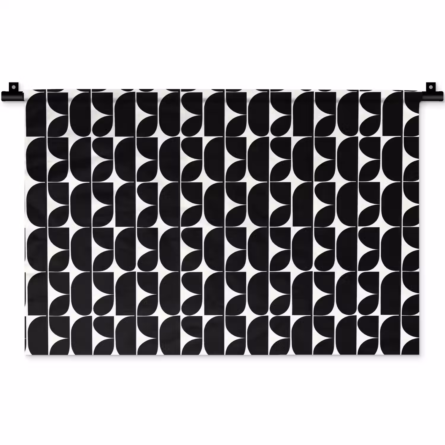 Modern - Geometrisch - Zwart Wandkleed katoen klein 269 -zz3d