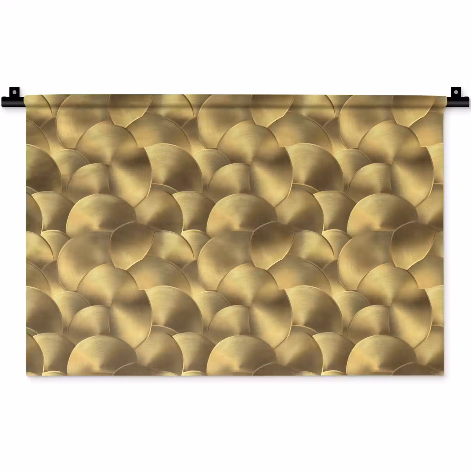 Modern - Cirkel - Goud Wandkleed katoen klein 269 -zz3d