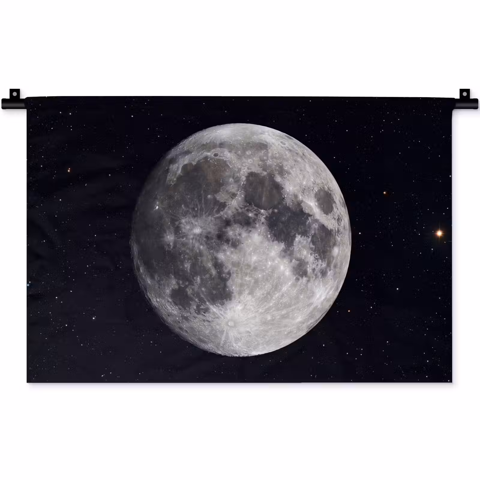 Wandteppich - Mond – Sterne – Weltraum - Maan - Sterren - Ruimte Wandkleed katoen klein