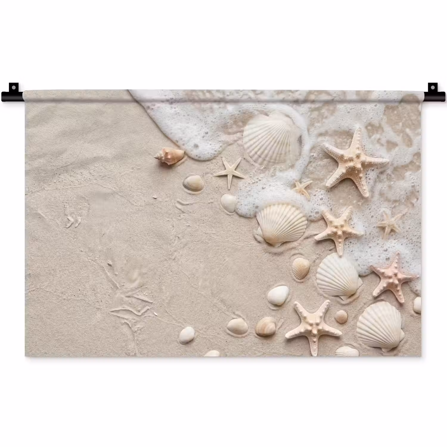 Schelpen - Zeesterren - Strand Wandkleed katoen klein -zz3d