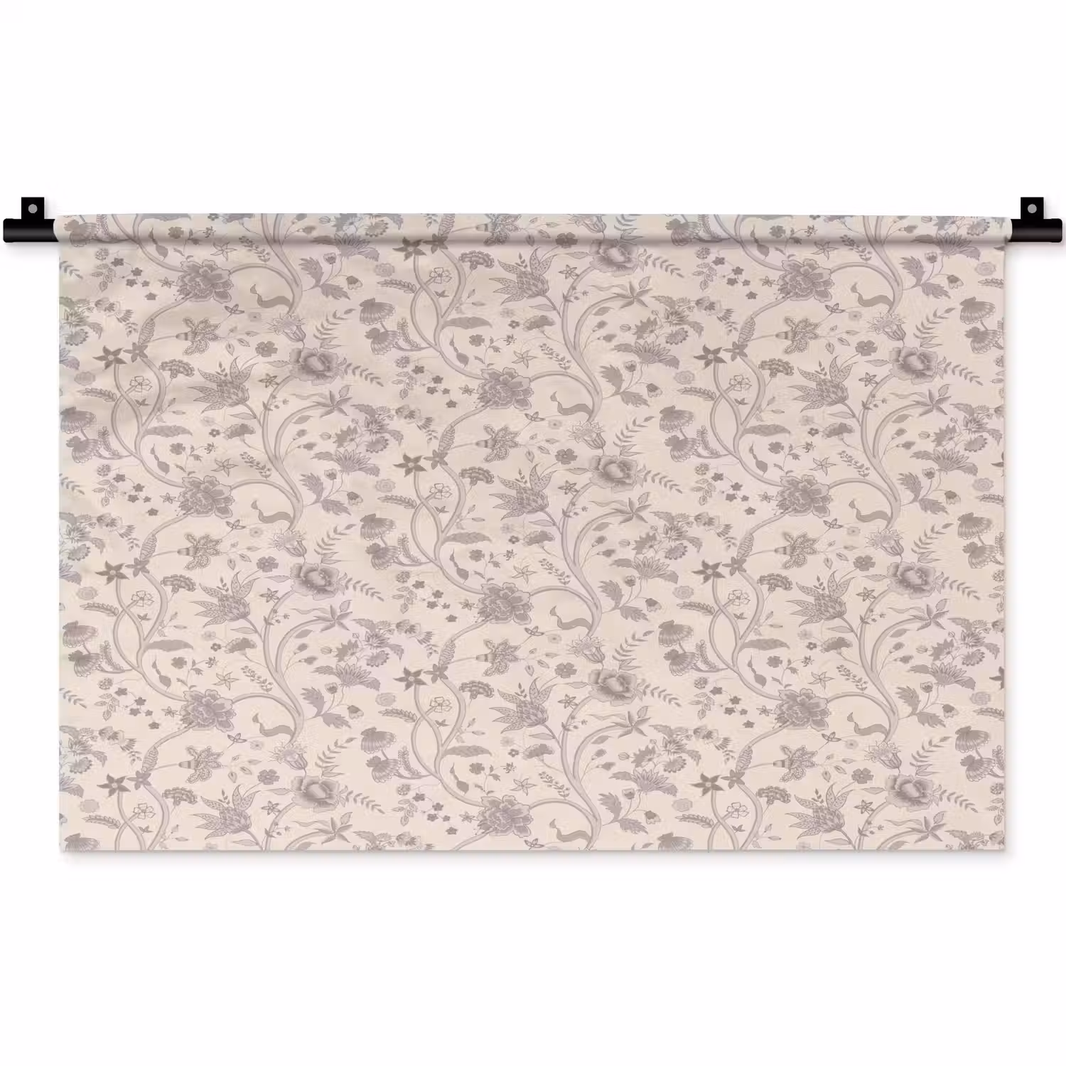 Patroon - Bloemen - Paars Wandkleed katoen klein 269 -zz3d