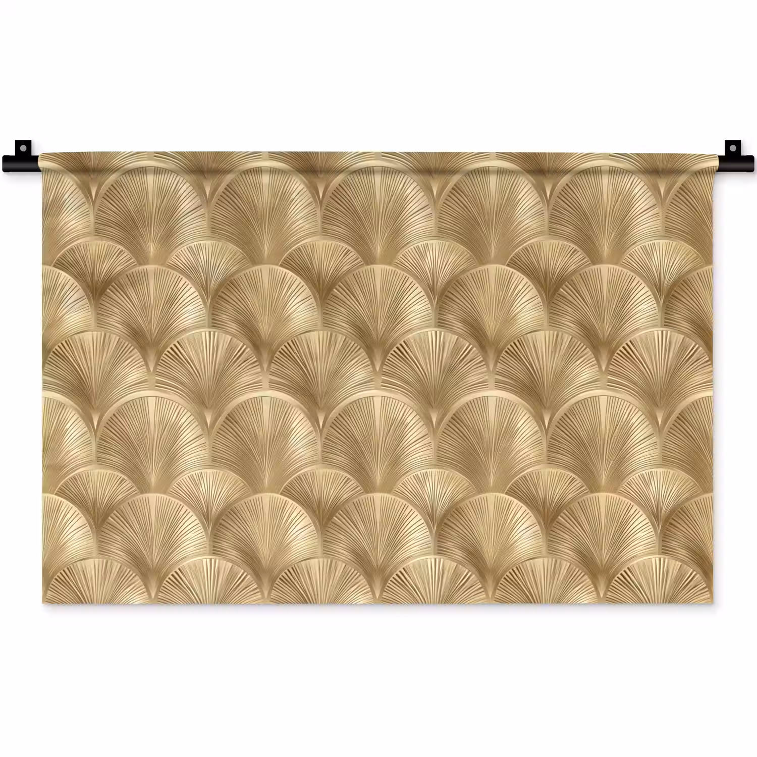 Patroon - Waaier - Goud Wandkleed katoen klein 269 -zz3d