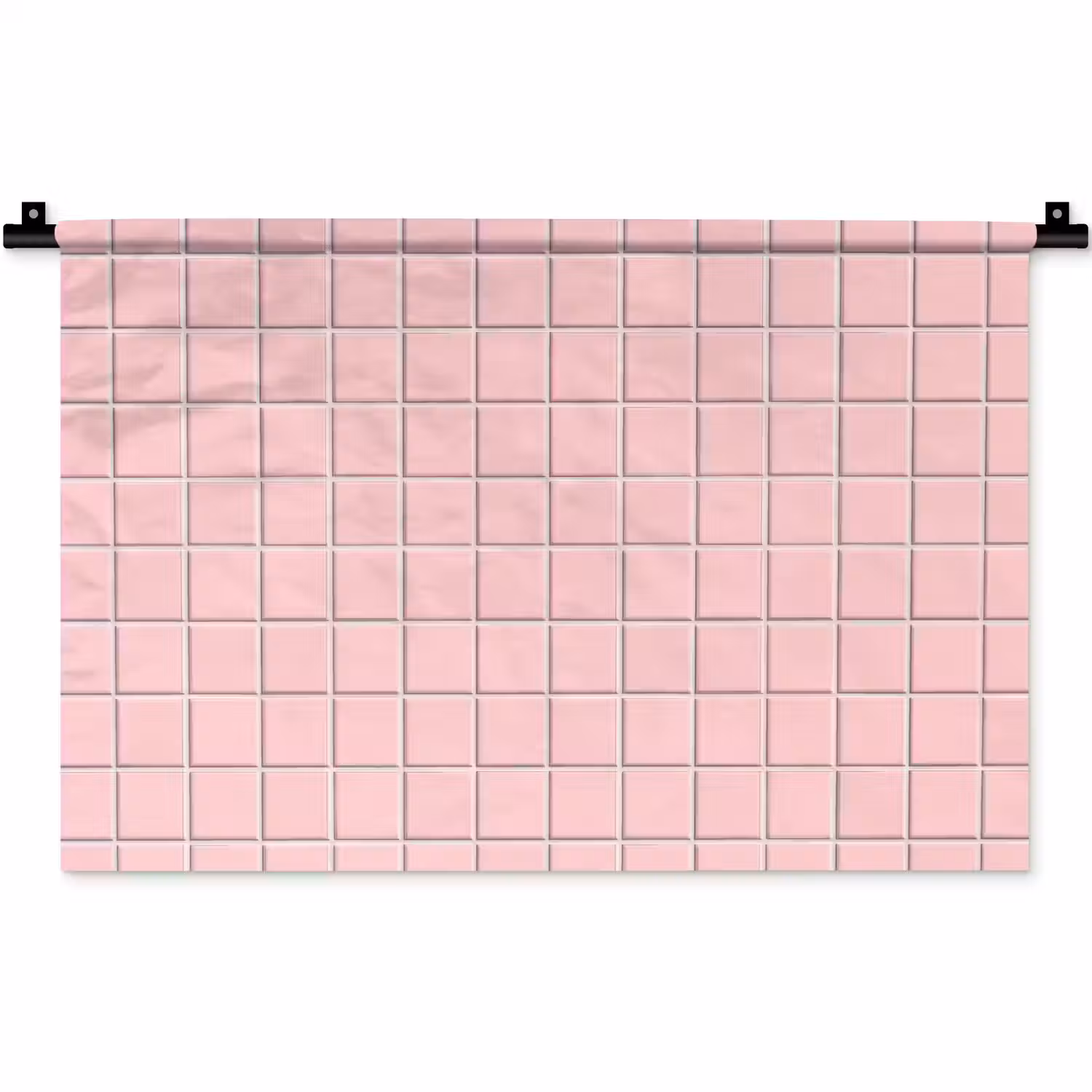 Patroon - Tegel - Pastelroze Wandkleed katoen klein 269 -zz3d