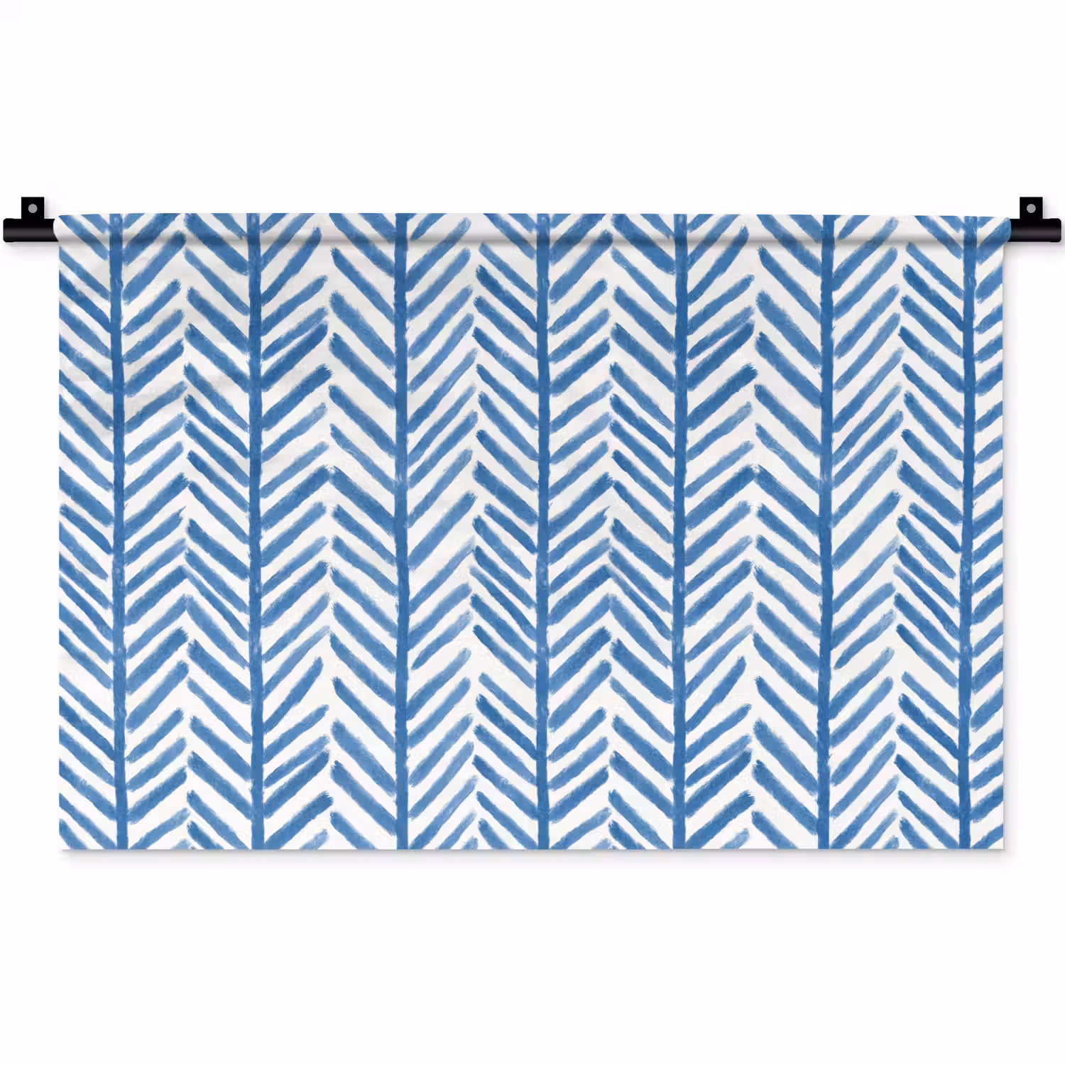 Patroon - Streep - Blauw Wandkleed katoen klein 269 -zz3d