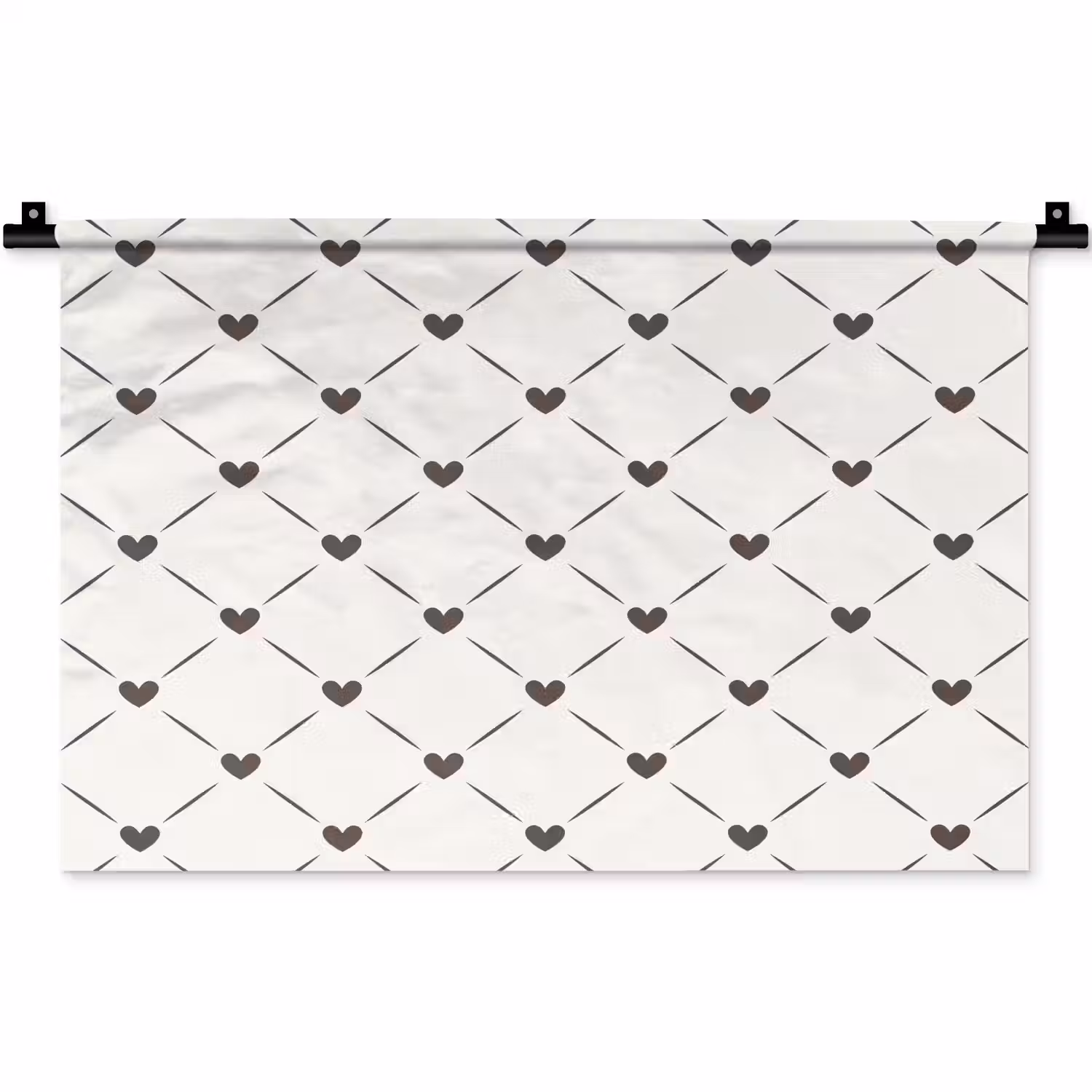 Patroon - Hartjes - Strepen - Ruiten Wandkleed katoen klein 269 -zz3d
